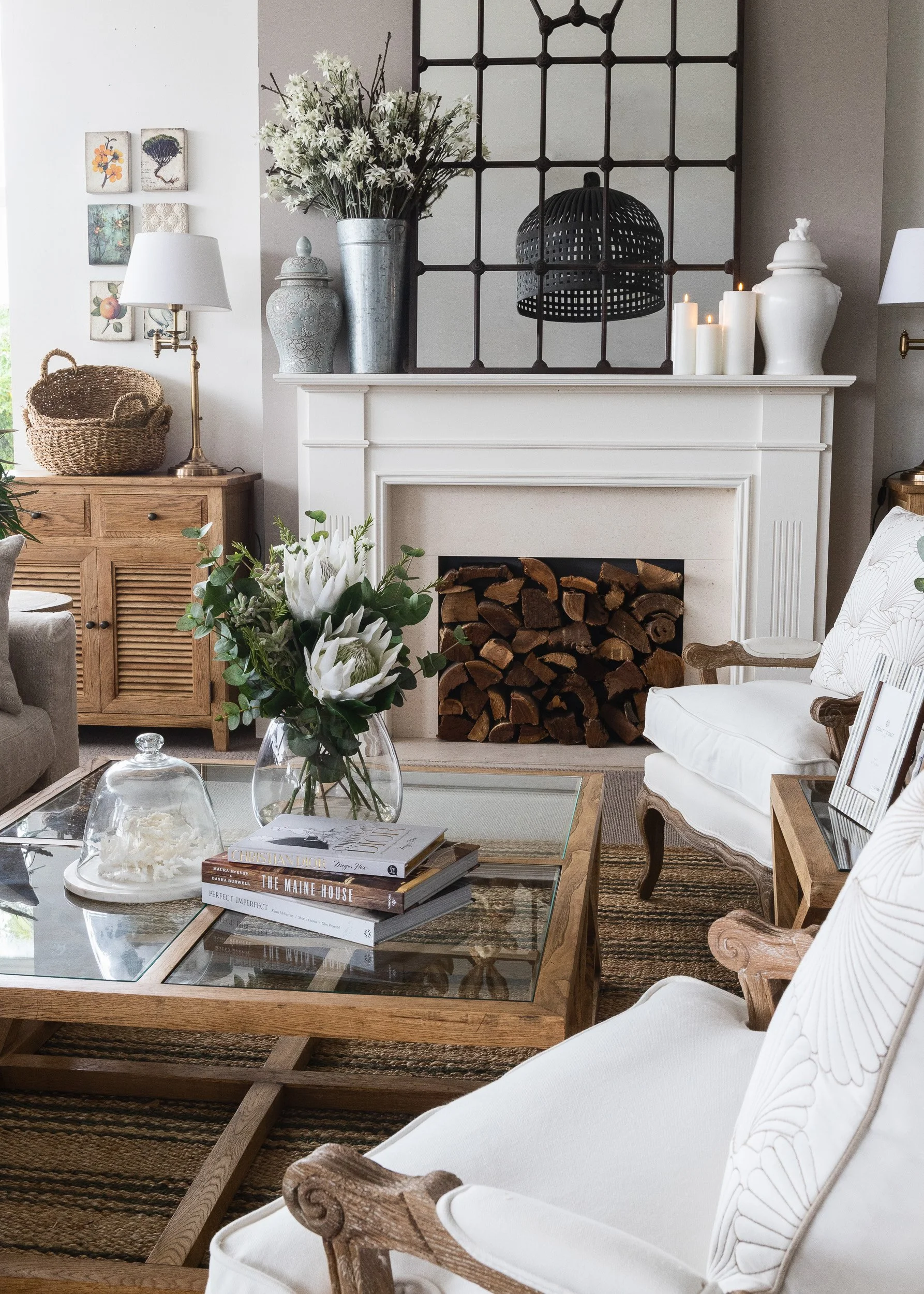 A comfortable livingroom with neutral tones, captured in a timeless editorial manner by Sydney's Diego Pinto.
