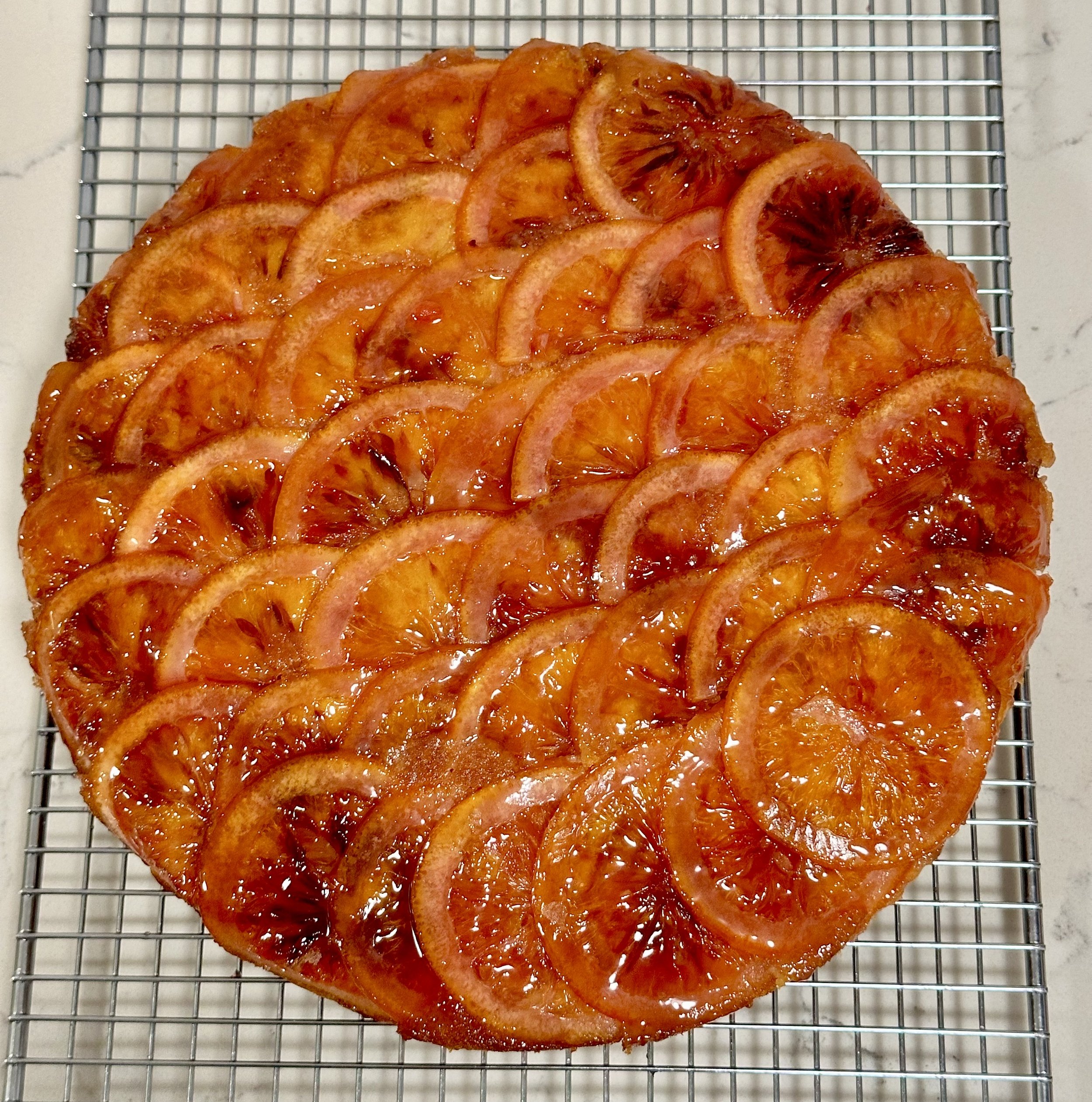 Blood orange olive oil upside down cake