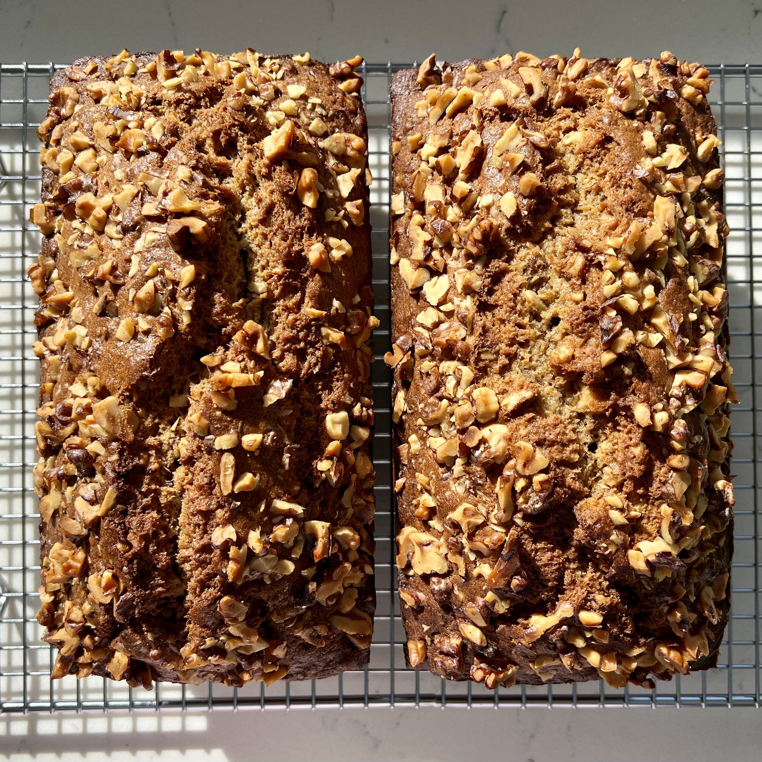 Banana bread with walnuts