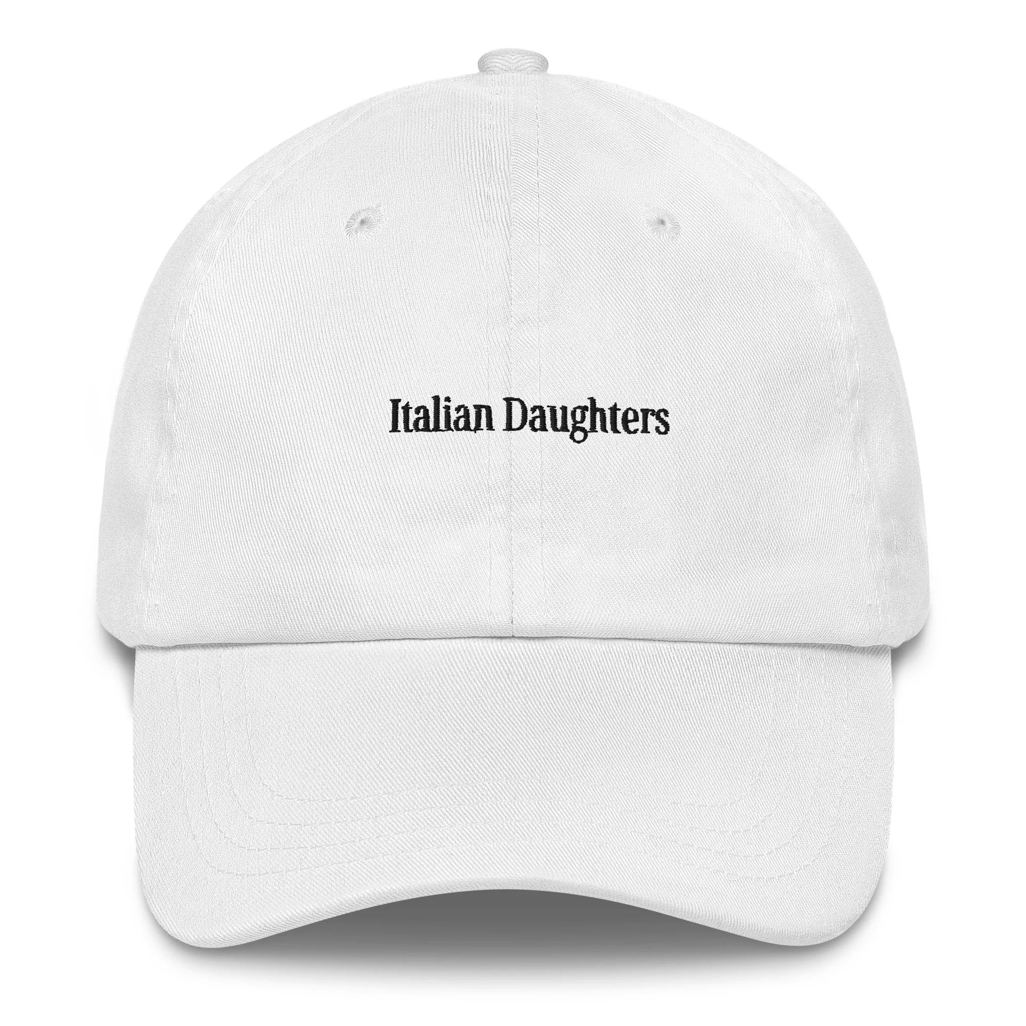 Italian Daughters Dad Cap- Black Logo