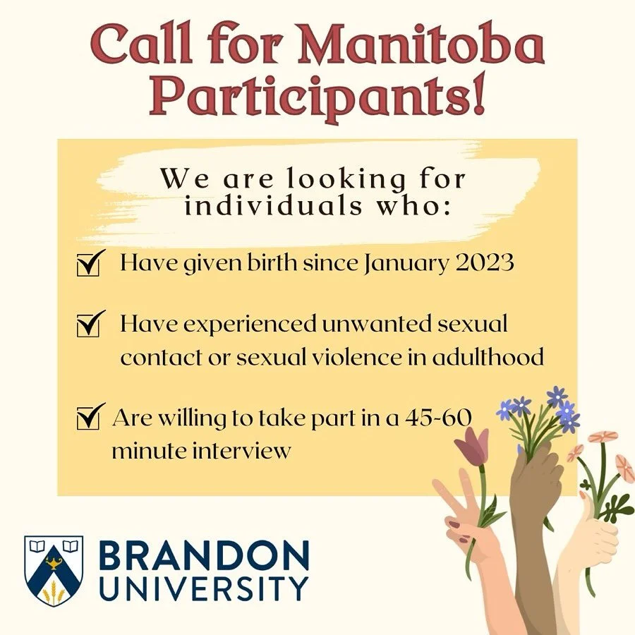 Meet our research team at https://people.brandonu.ca/waddellc/rural-remote-and-northern-gendered-violence-research-program/ 

We invite individuals of all race, ethnicity, and gender identity to take part. 

For your time you will receive a gift card
