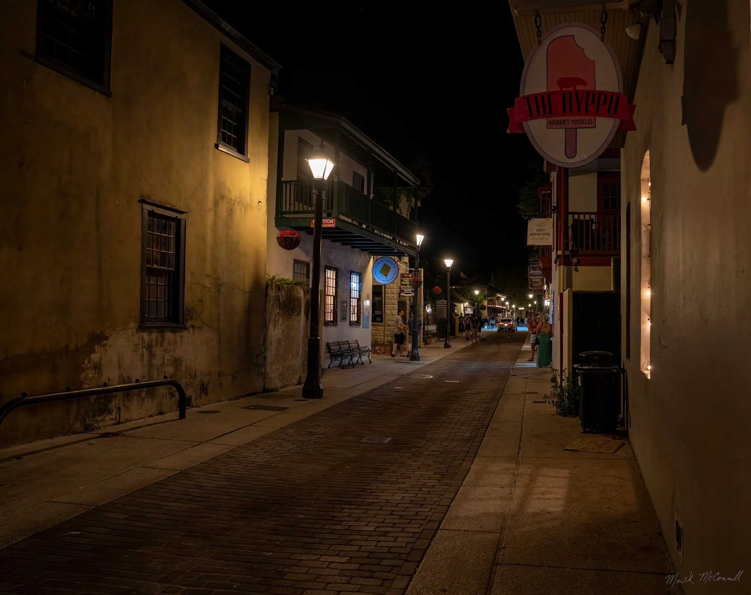 Nightfall on Charlotte Street, Saint Augustine