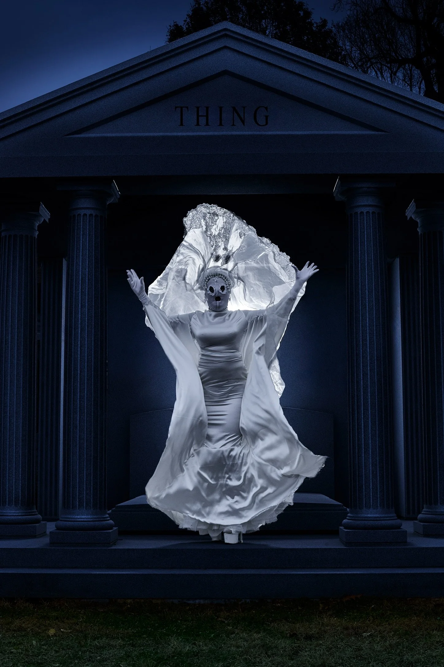 "Untitled (Suffocation Sheet Ghost)", 2025, photo by Voltoio