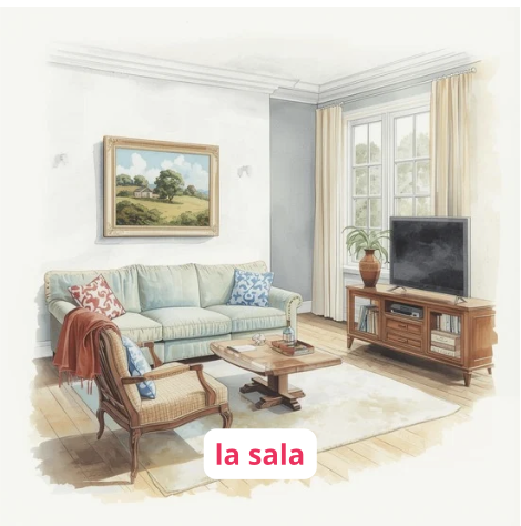 la sala - the living room