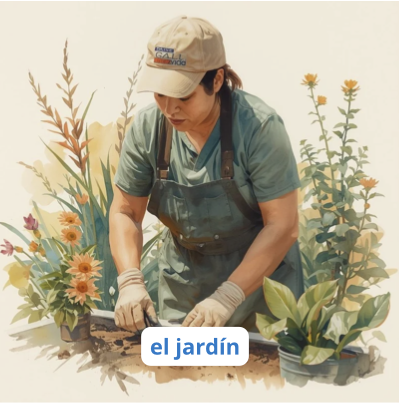 el jardín - the garden