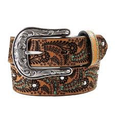 Nocona Youth Girl's Paisley Leather Western Belt