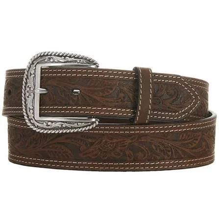 Men's Ariat Floral Leather Belt