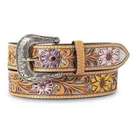Women's Ariat Floral Tooled Western Belt