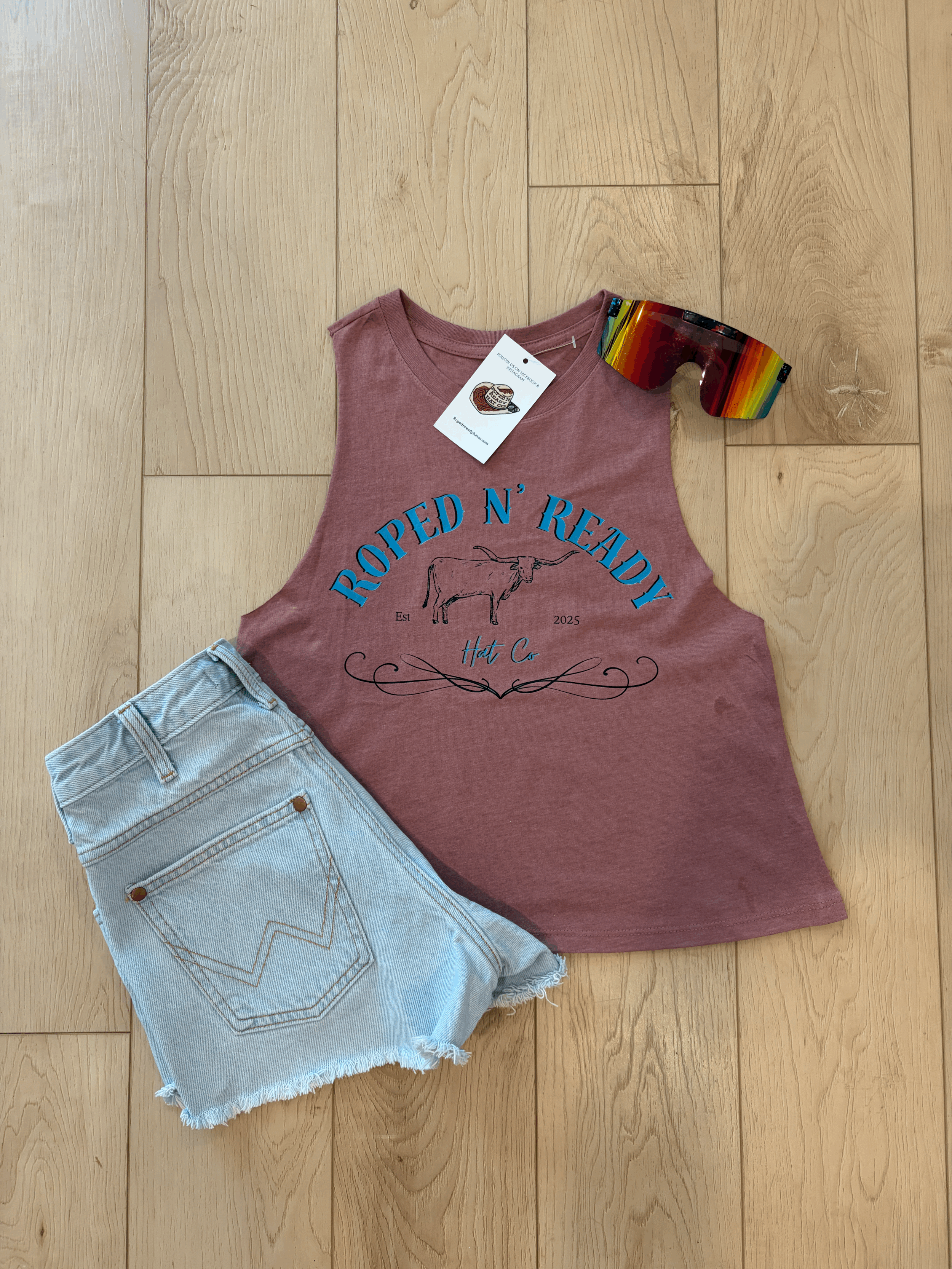 Roped N' Ready Cowgirl Cropped Sports Tank