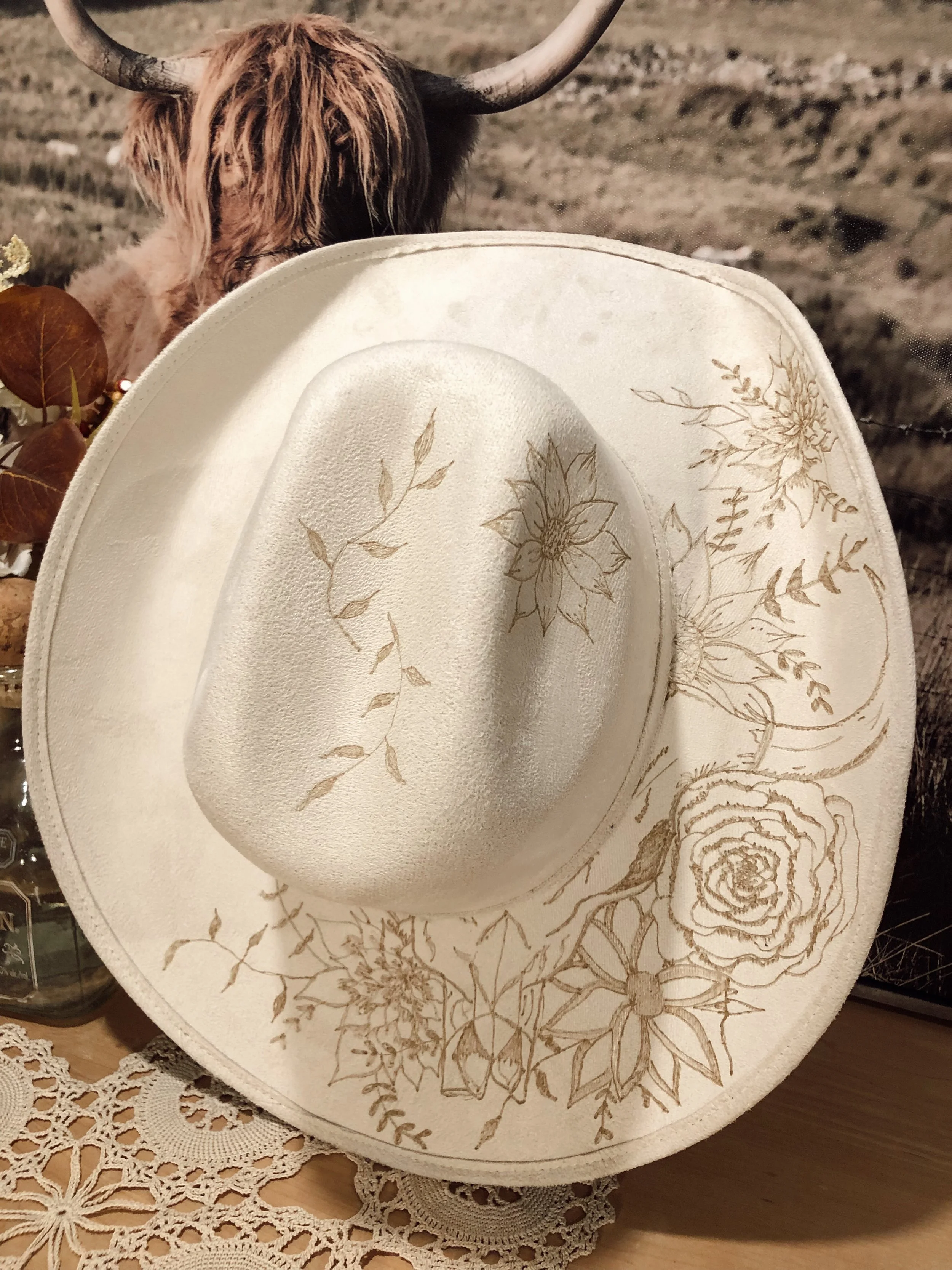 Bull Skull Custom Cowboy Hat