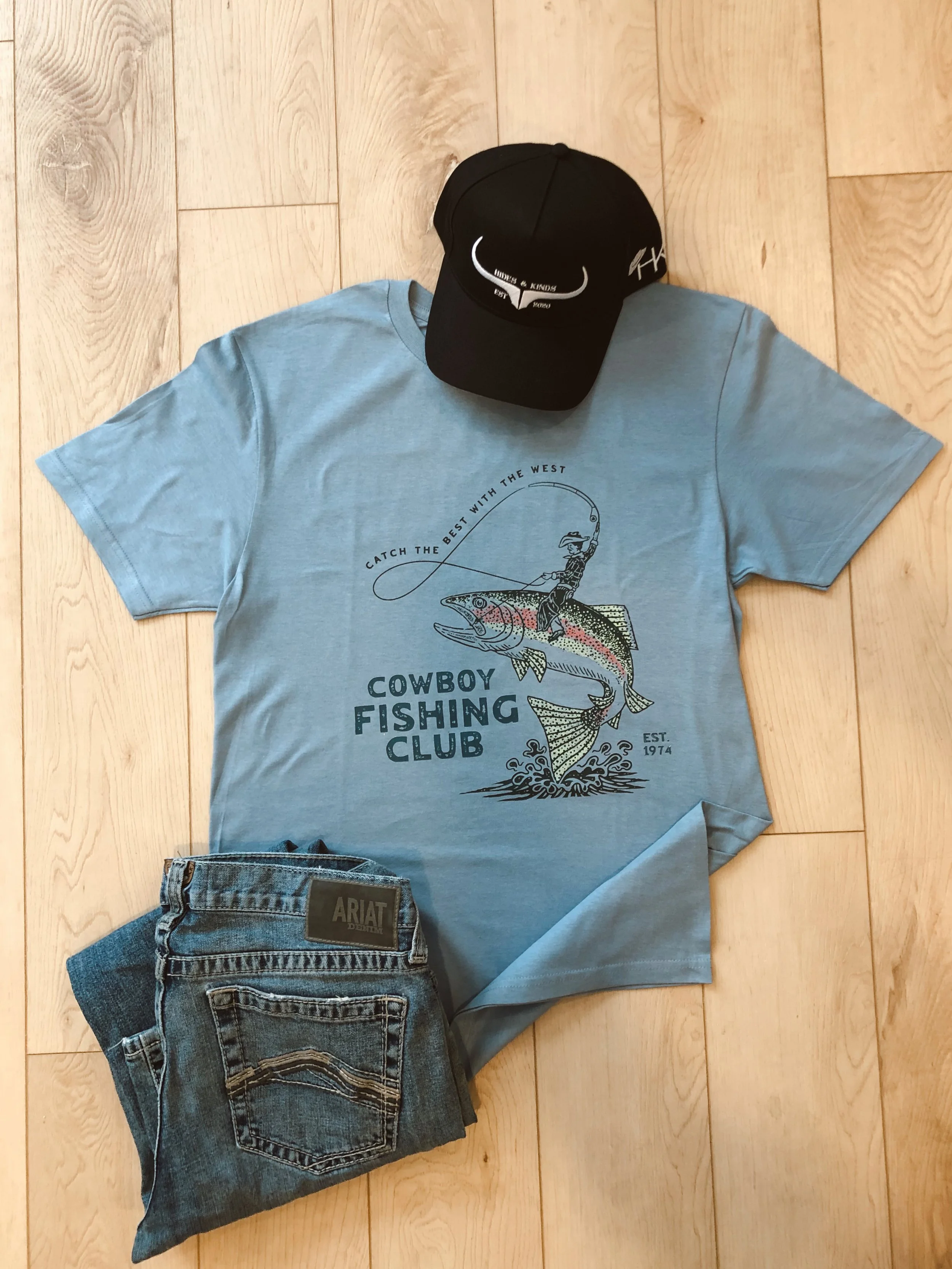 Mens "Cowboy Fishing Club" Graphic Tee