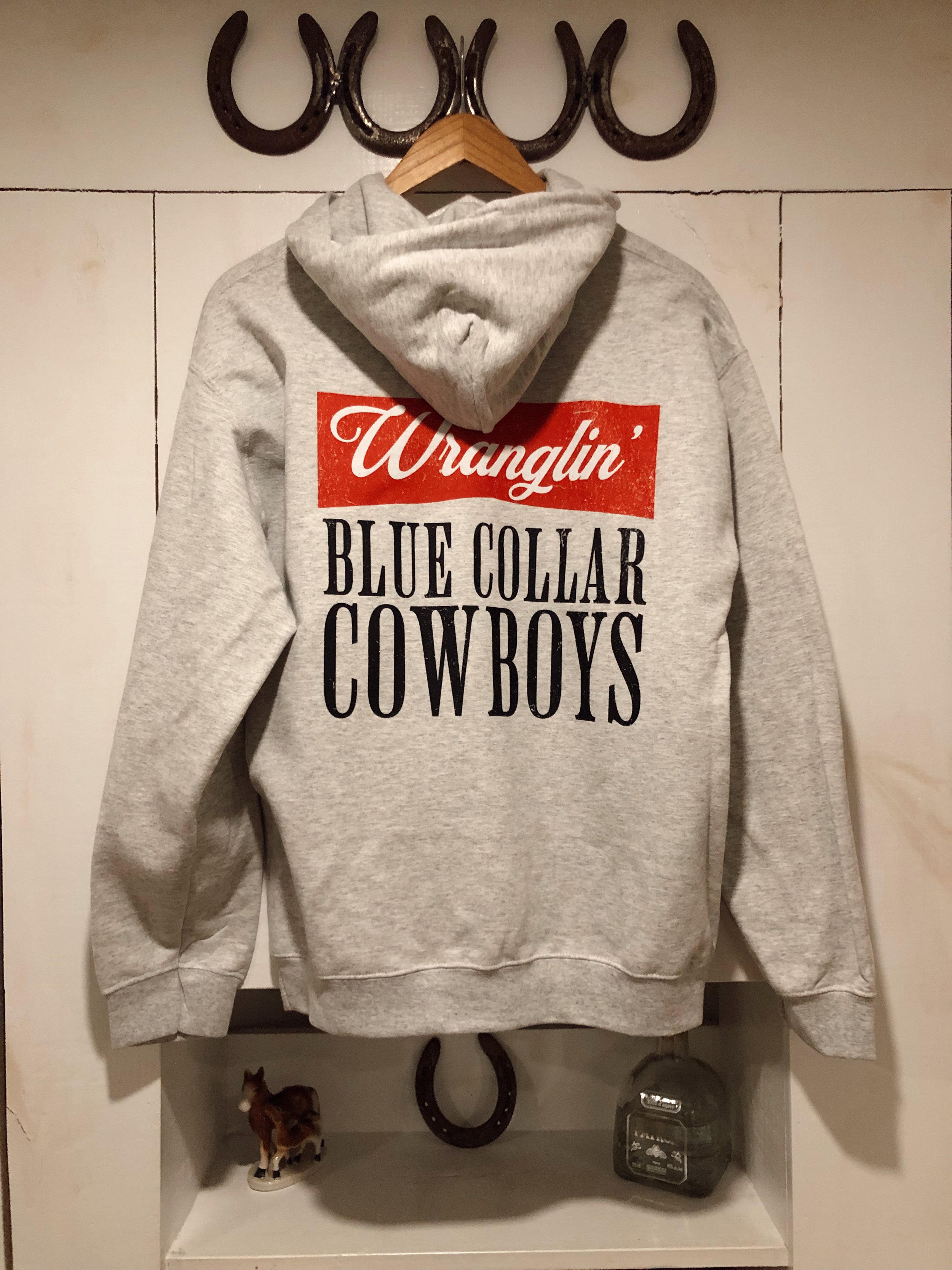Wranglin' Blue Collar Cowboys Hoodie