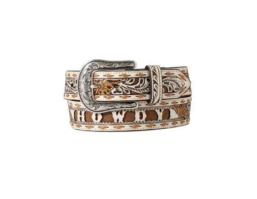 Angel Ranch Women's Tooled Howdy Belt