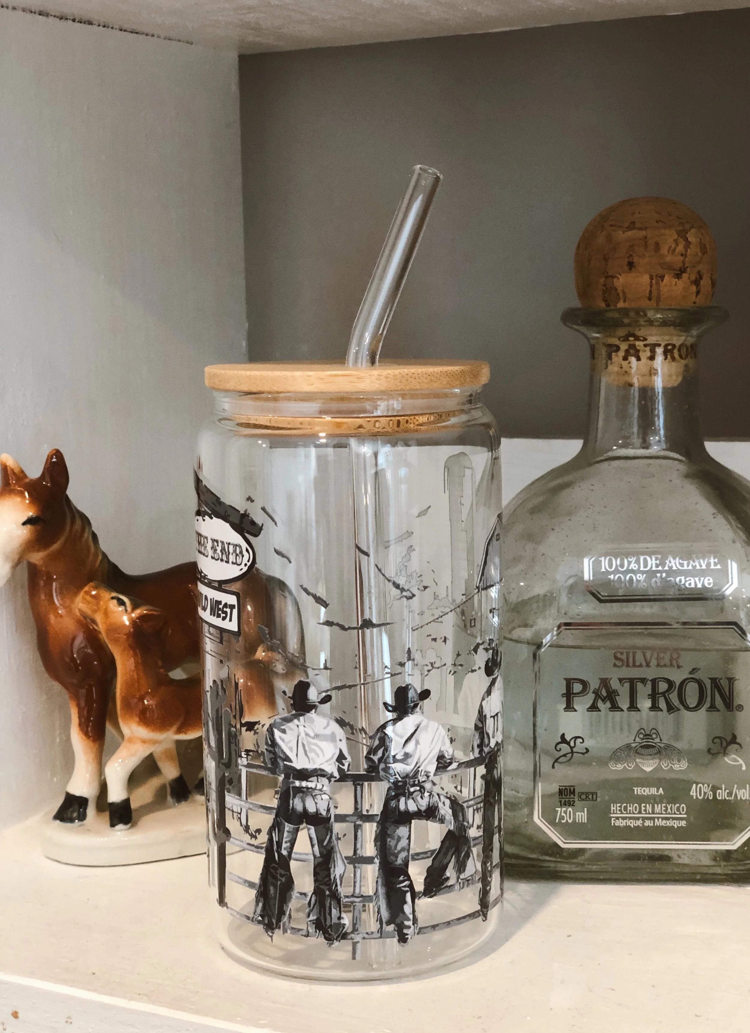 Cowboy Glass Tumbler