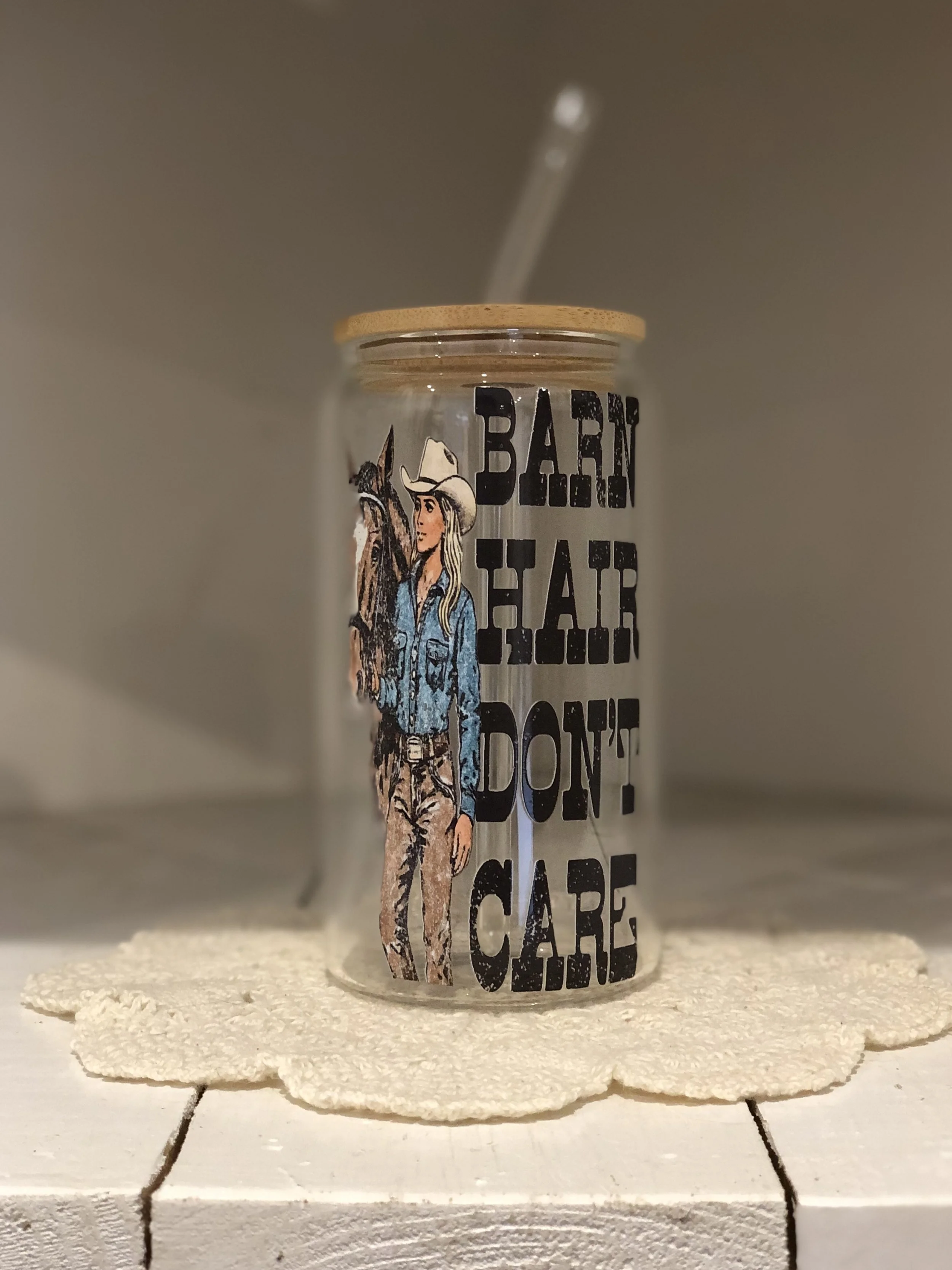 Barn Hair Don't Care Glass Tumbler