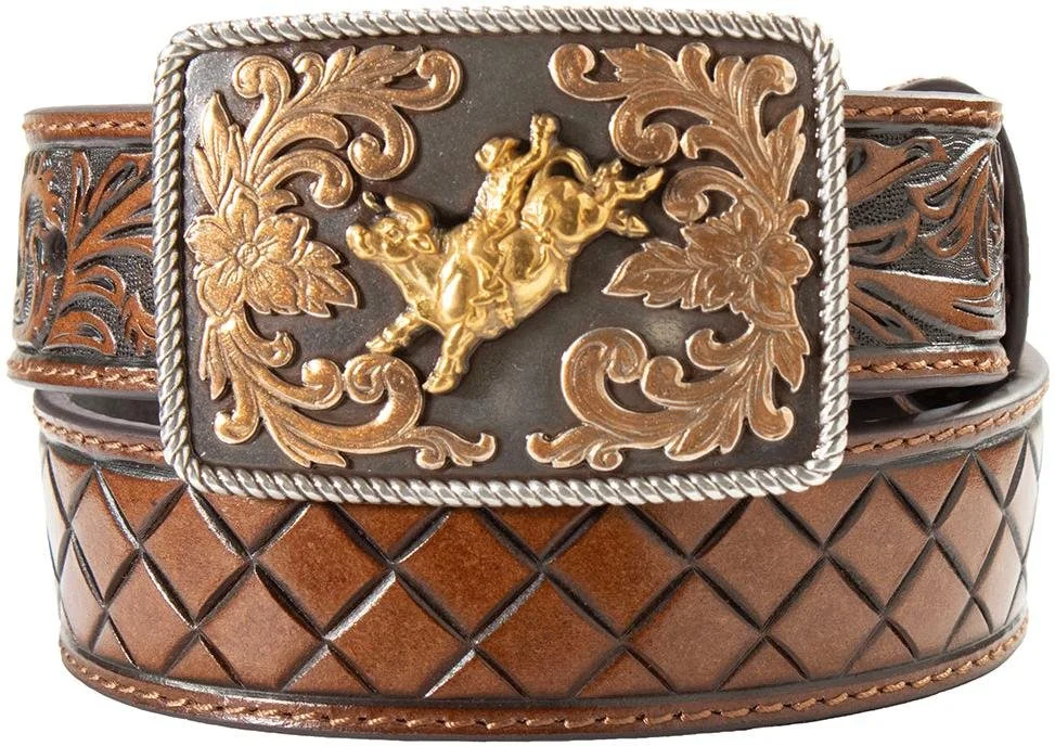3D Boys Western Belt with Bull Buckle