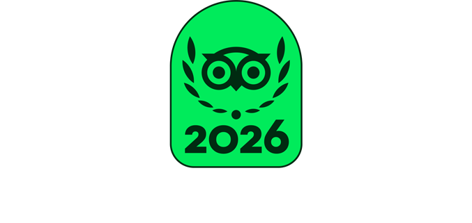 A green graphic with an owl face at the top, surrounded by leaves, and the year 2026 at the bottom.