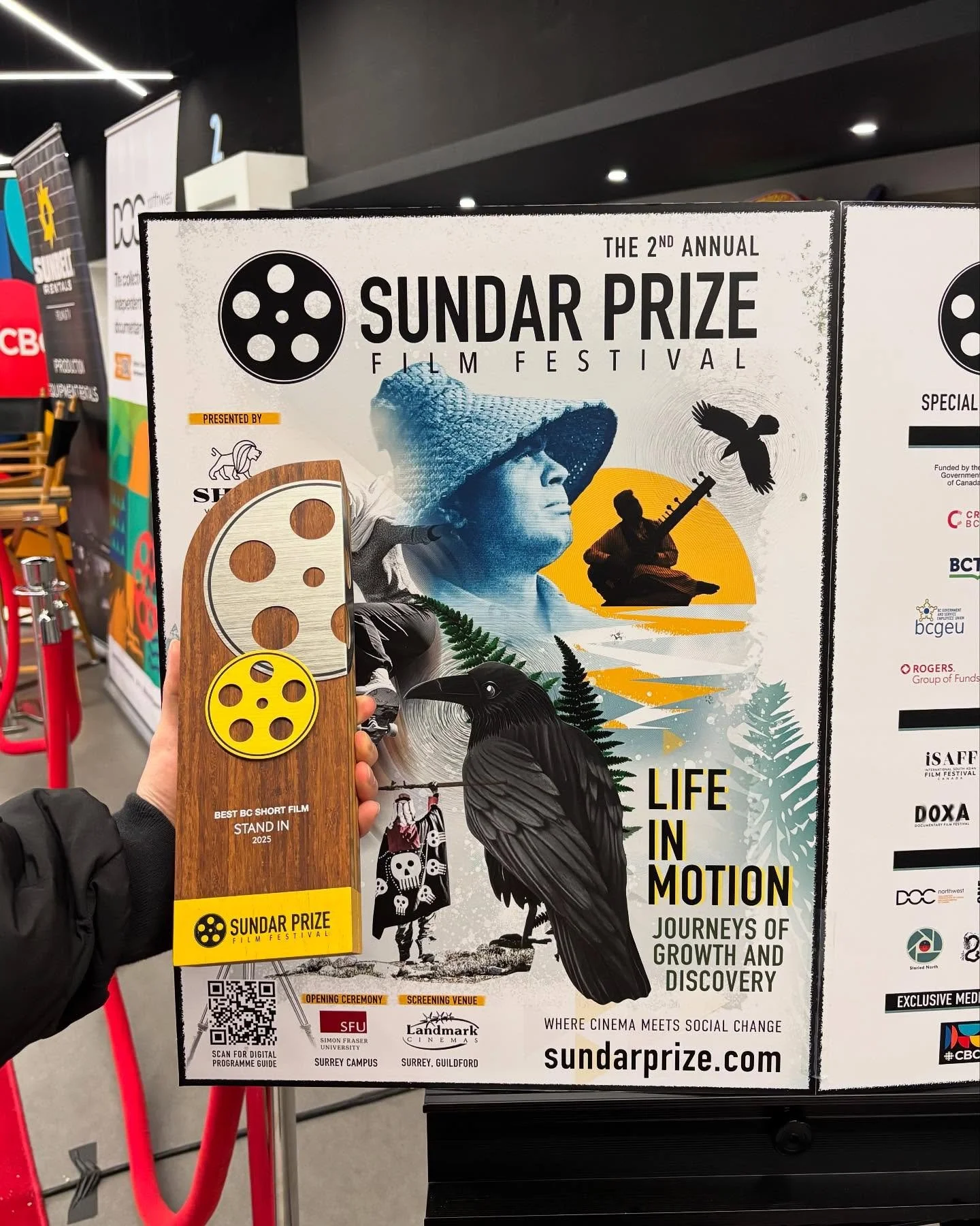 Thank you @sundarprize for the Best BC Short Award 🙏 Happy to attend with the Stand In cast + crew. Really enjoyed all the films this year hope to come back next year!