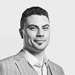 B&W Headshot Brett Caroselli IBM