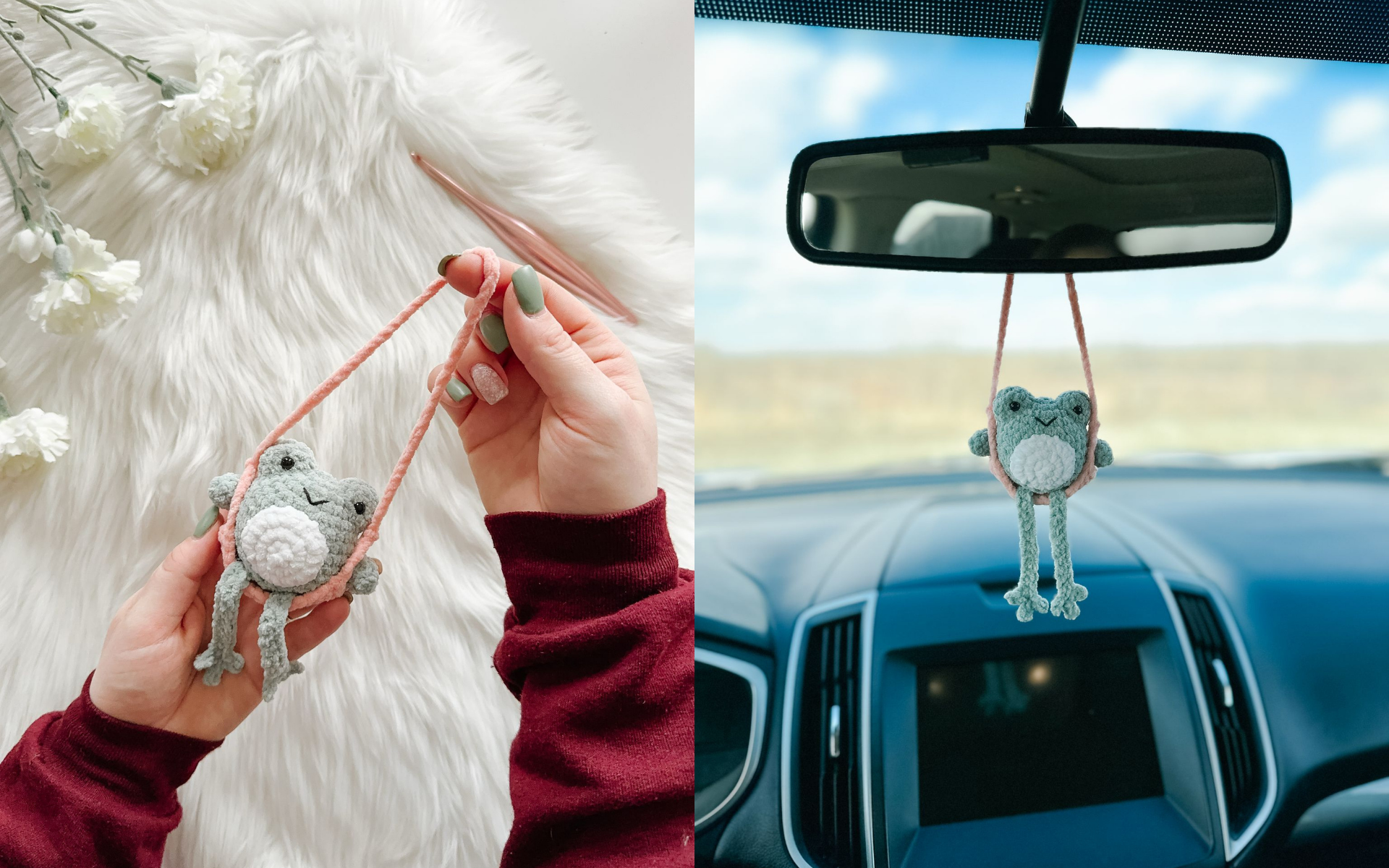 FREE PATTERN | Crochet Swinging Frog