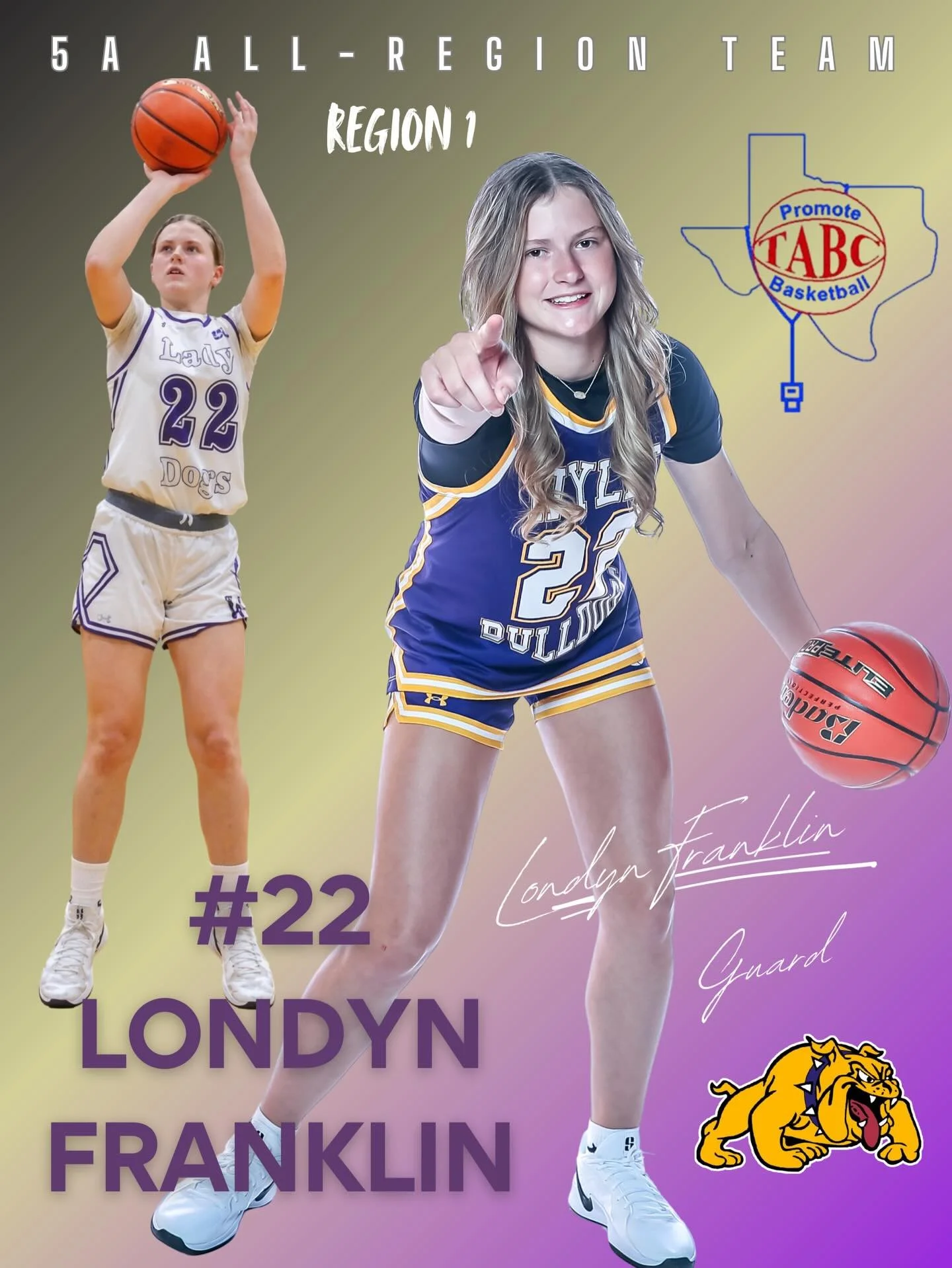 4-5A ALL REGION 

2027 G Londyn Franklin 

Amazing season and congrats on the accomplishment! #HawksFam #HardWorkAintEz