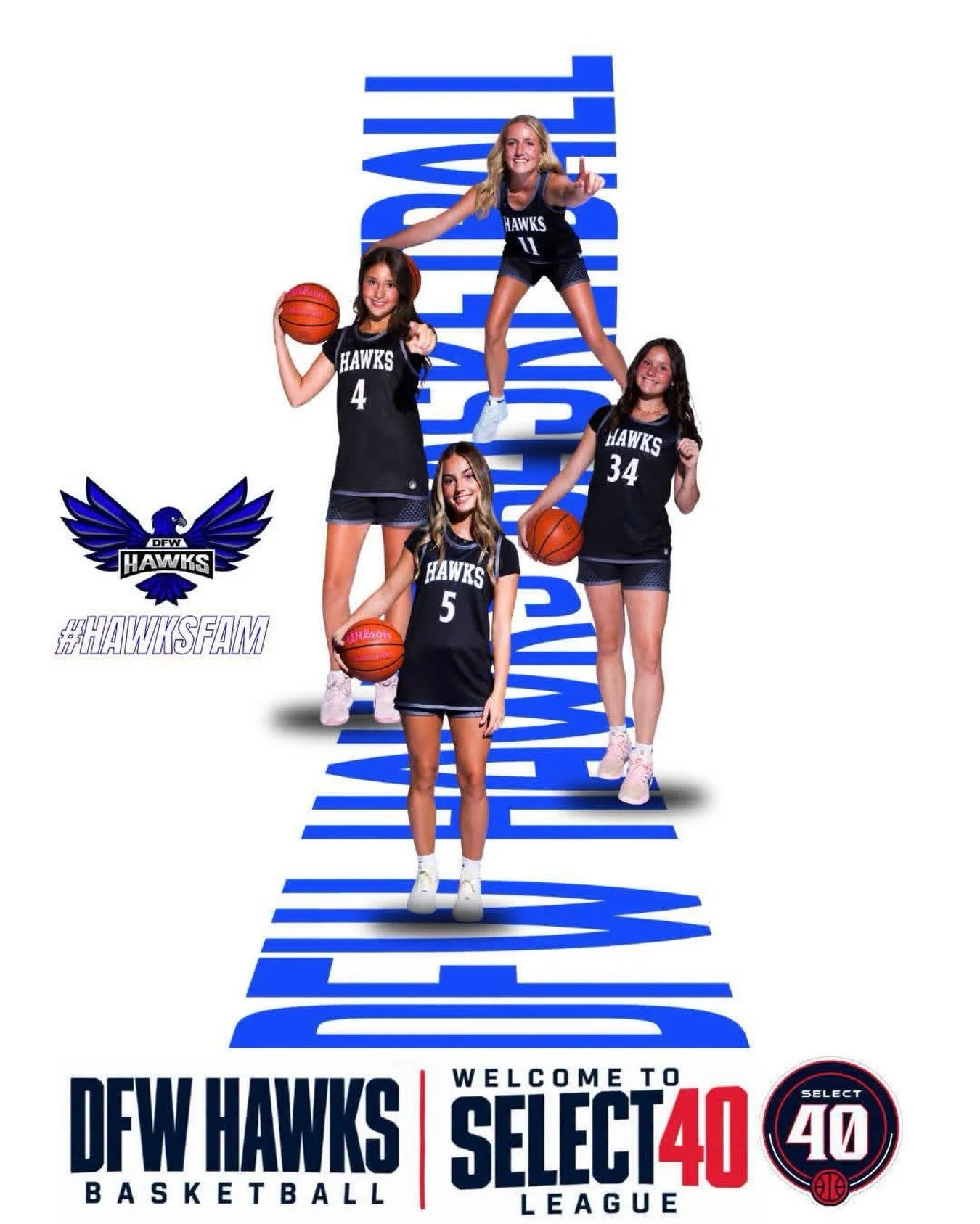 DFW HAWKS BASKETBALL IS HEADED TO SELECT 40!

We&rsquo;re excited to announce that the DFW Hawks have been accepted into the Select 40 League, an invitation-only girls basketball circuit built for programs competing at a high level. 

Being part of S
