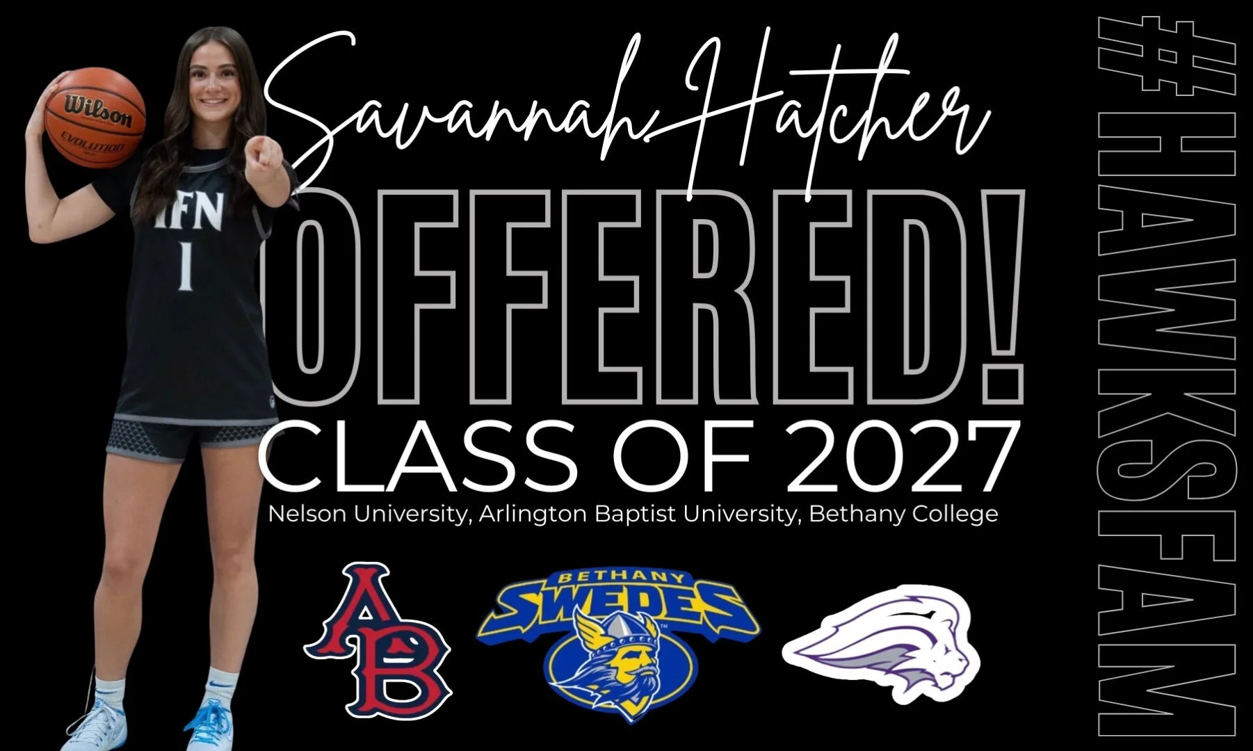 Super Shout Out to &lsquo;27 G Savannah Hatcher 🚨‼️

Congrats on your recent offers, all very well earned. Your HawksFam is very PROUD of YOU✅🏀 #HawksFam #HardWorkAintEz