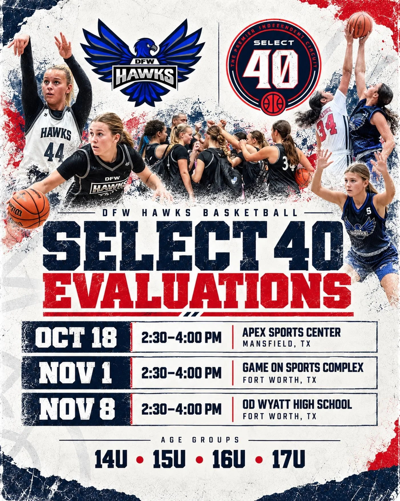 🦅🏀 **YEARS IN THE MAKING. A NEW CHAPTER BEGINS.**

**DFW HAWKS IS OFFICIALLY JOINING THE SELECT 40 CIRCUIT!** 🔥

This is more than an announcement. This is a milestone years in the making and a testament to what can be accomplished when great peop