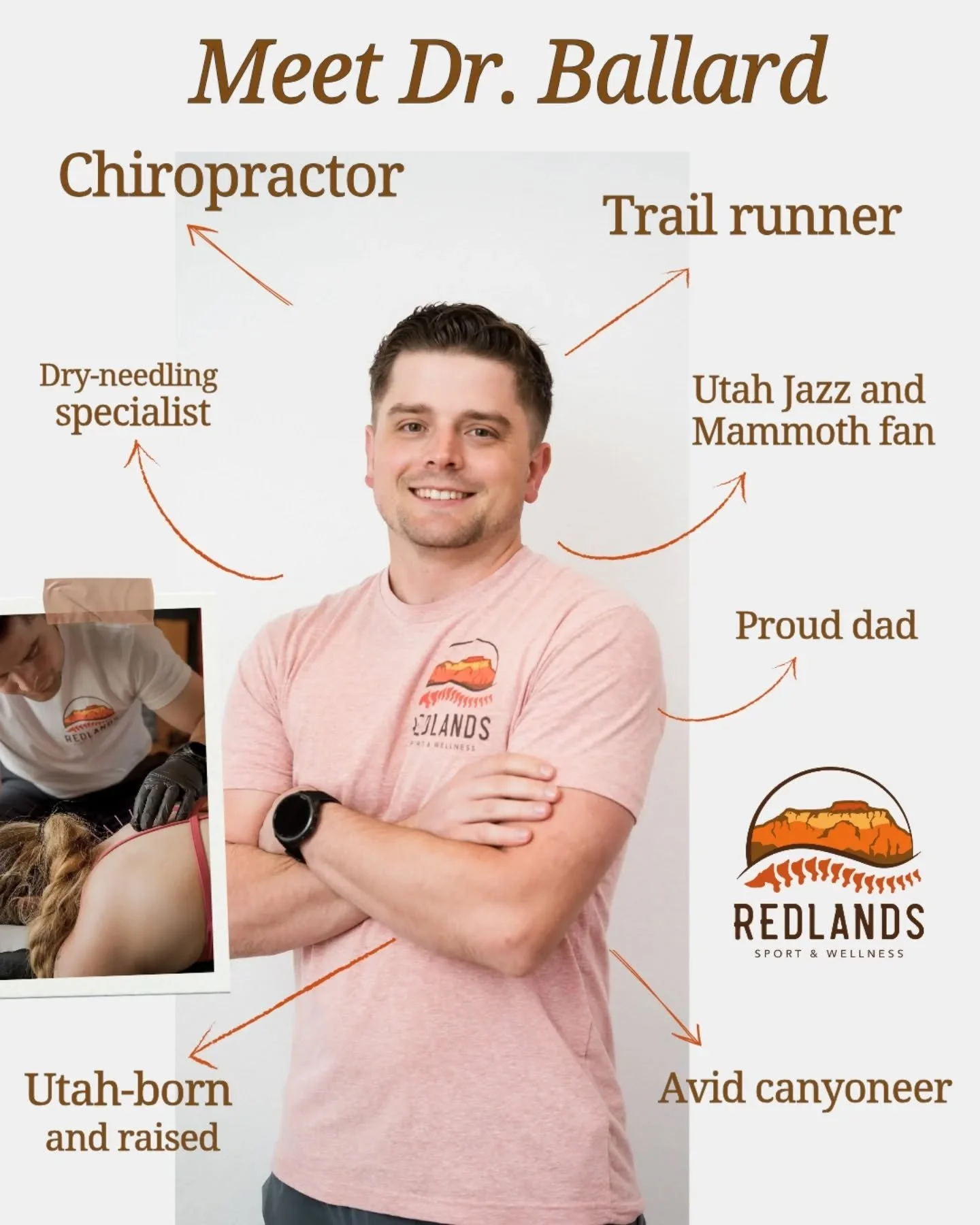 Get to know your chiropractor! Dr. Ballard grew up in Fielding, Utah and has called Cedar City home since attending SUU in 2012. He loves chatting about anything sports or outdoors related. We can't wait to welcome you to our clinic and get to know y