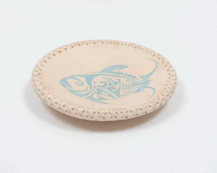 Painted Fish Plate by Michael Wisner