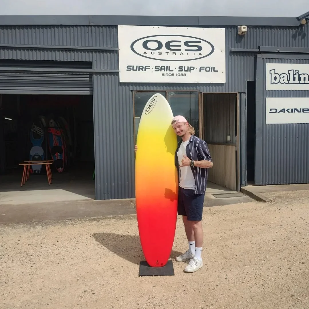 A new #oesaustralia custom epoxy fun board for Tom
Boards dimensions 
6'8&quot; x 20.5&quot; X 45L