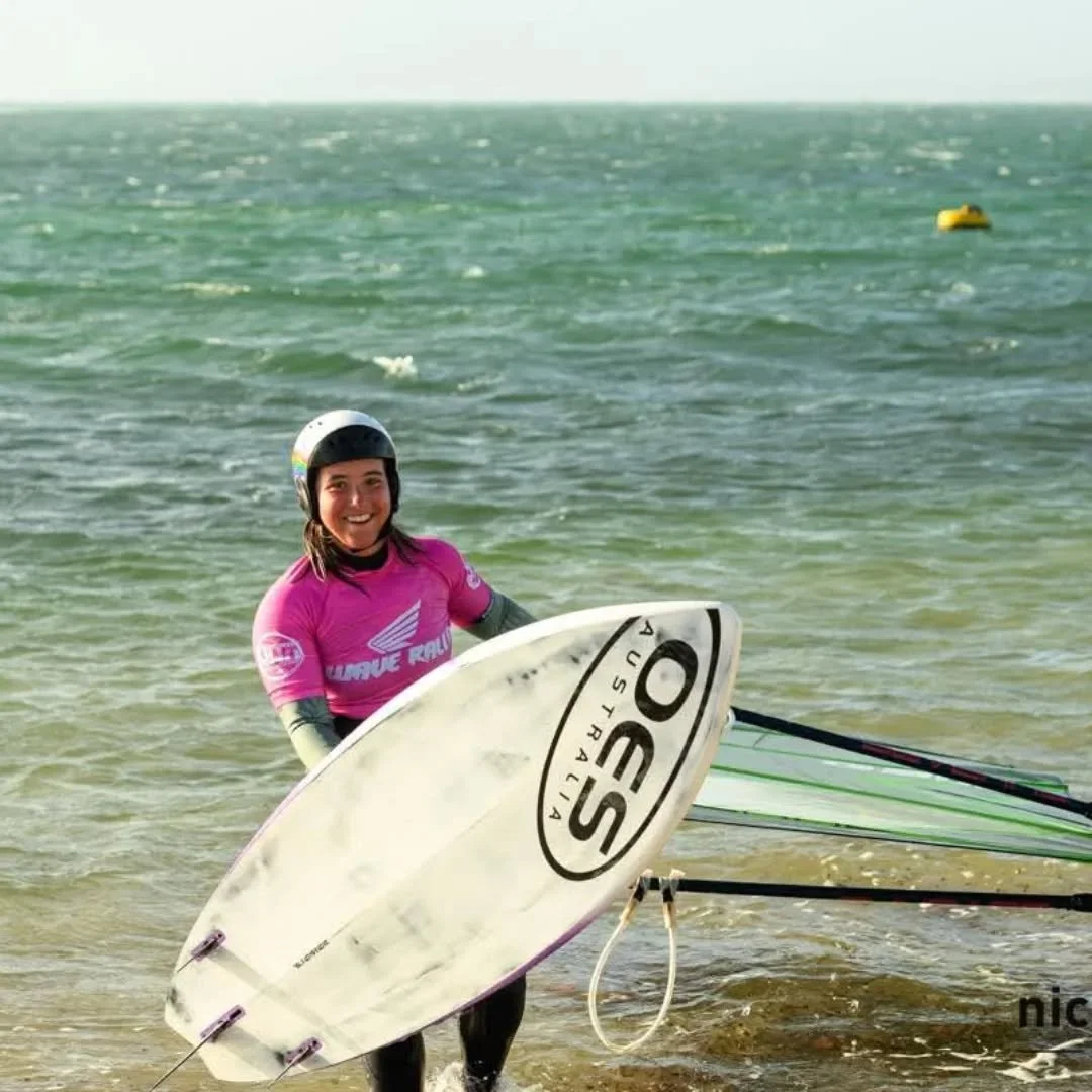 #oesaustralia is super pleased to announce that Helena Lale @helena_surfing  from Germany ,will be joining the #oesaustralia  team to help develop our wave board range .
She is only 19 year's old and will be trying out for a couple of PWA wave events