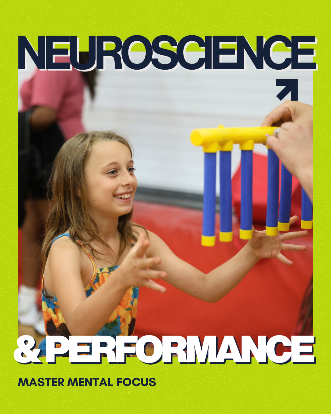 elementary school girl does reaction time drill