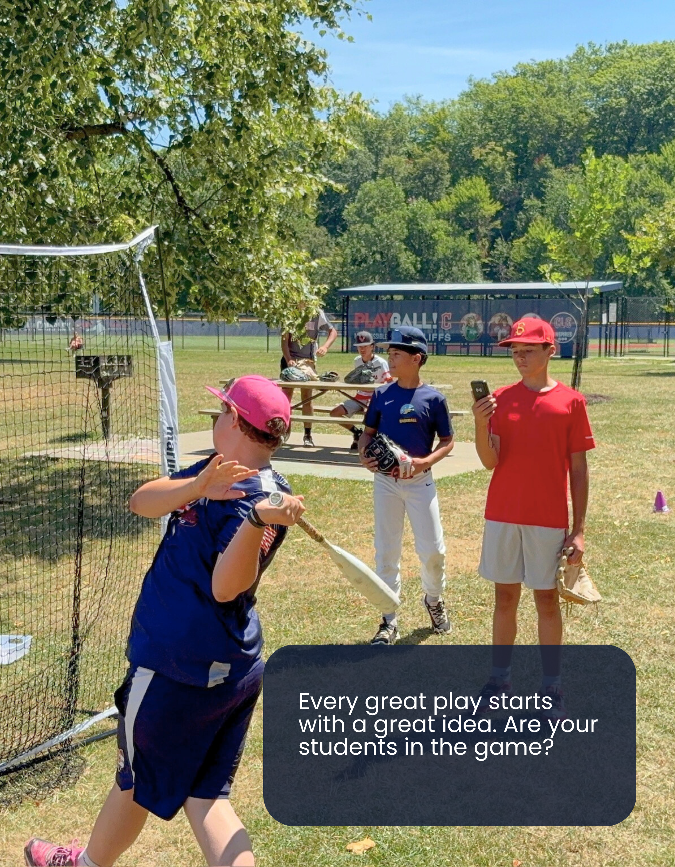 RBI boys at batting practice measuring speed