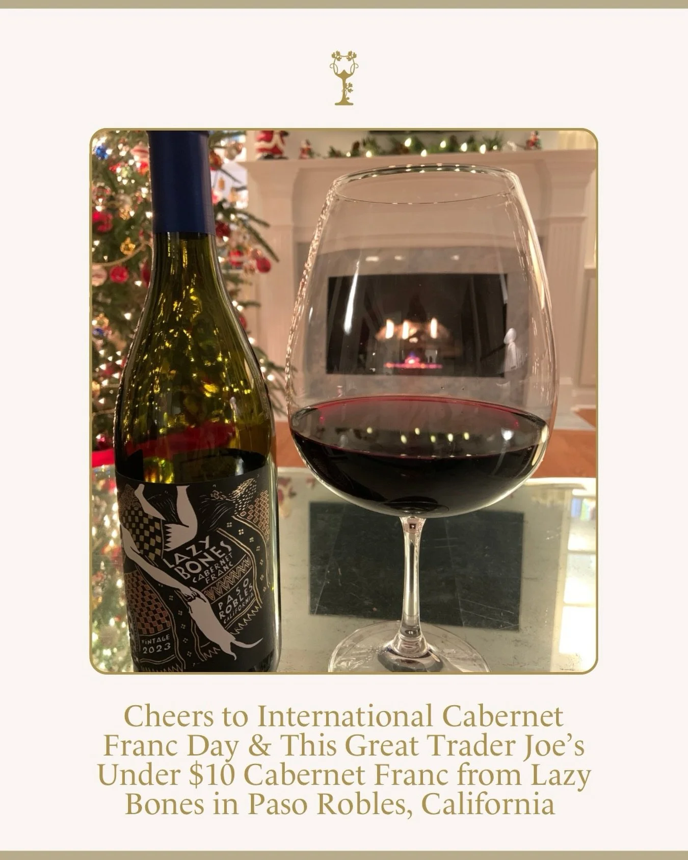 There is no better way to celebrate International Cabernet Franc Day than by buying &amp; enjoying an absolute steal of a wine: Lazy Bones Cabernet Franc found @traderjoes after an absence from its stores for just $8.99.

A beautiful deep red 🍷, aft