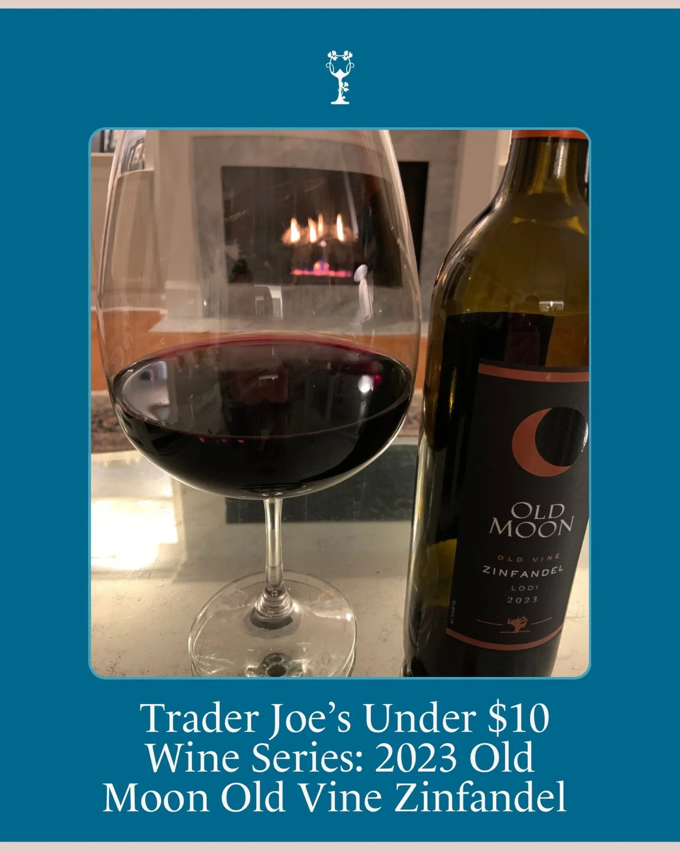 At just $5.99 a bottle, @traderjoes 2023 Old Moon Old Vine Zinfandel from Lodi, California is a no-brainer. 

Old Vine Zinfandel from Lodi, CA can be found for under $12 at many local wine shops and it&rsquo;s usually a smart buy. I love to drink thi