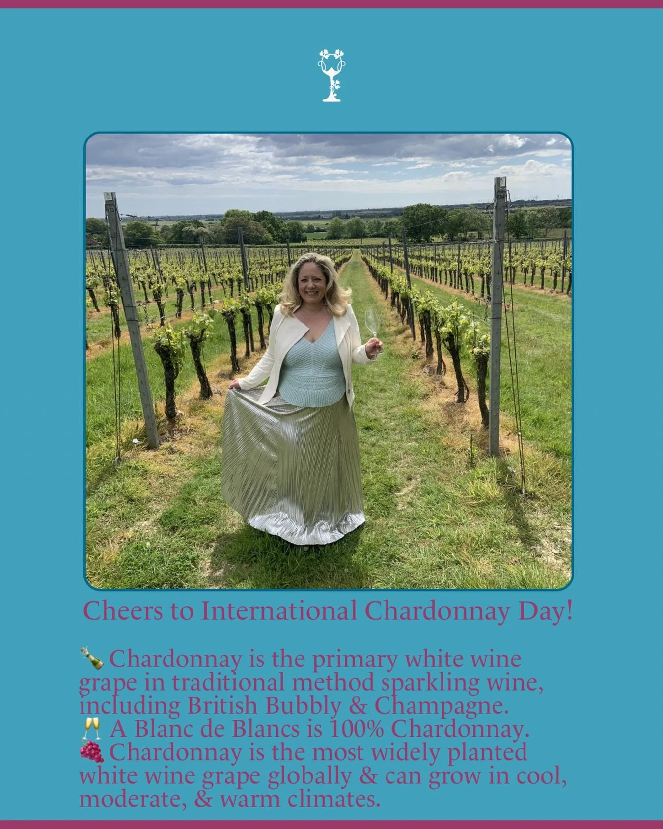 Cheers to International Chardonnay Day!

Did You Know:

🍾 Chardonnay is the primary white wine grape in traditional method sparkling wine, including British Bubbly &amp; Champagne.

🥂 A Blanc de Blancs is 100% Chardonnay.

🍇 Chardonnay is the most