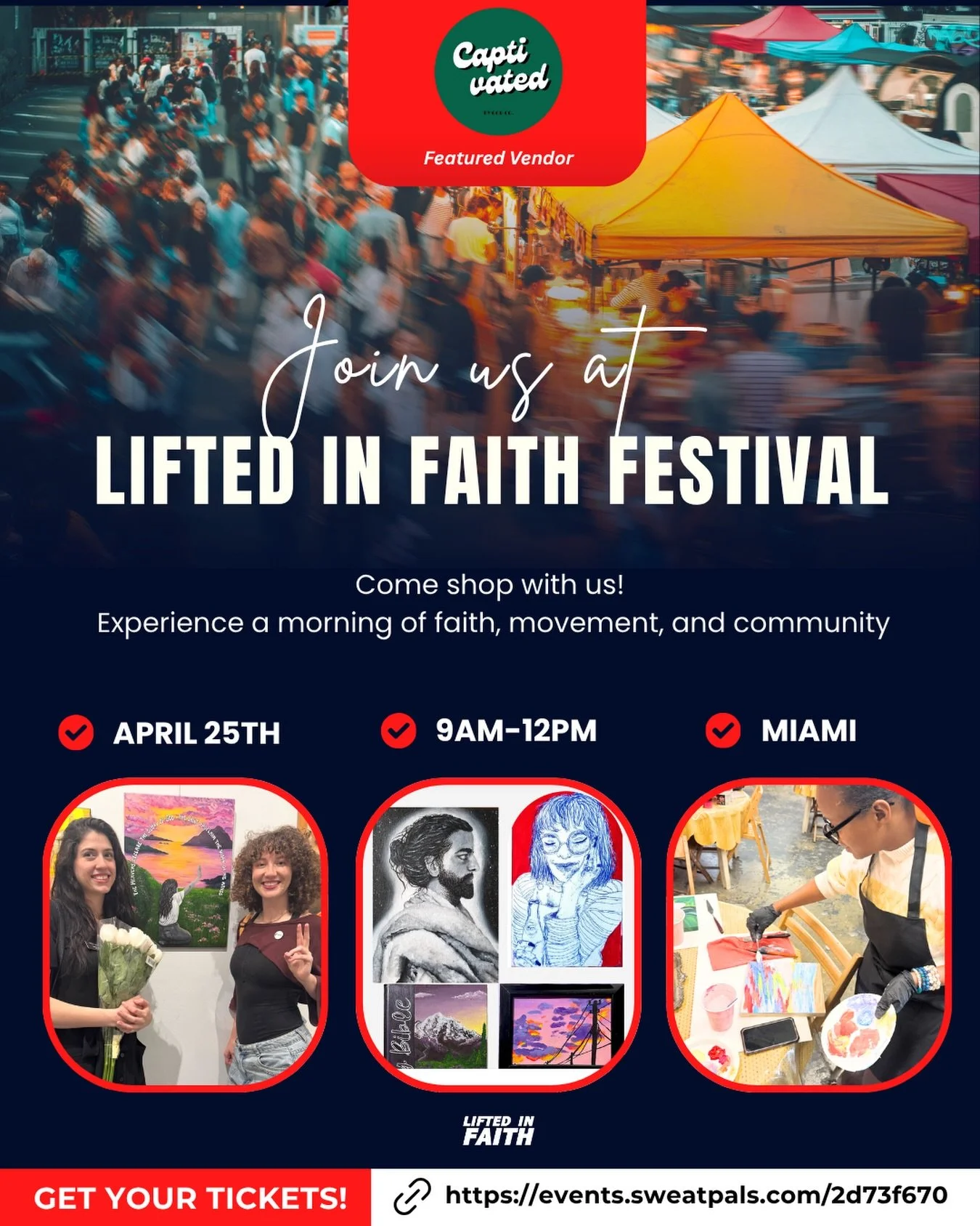 My SoFLO Friends 🌴👀
We&rsquo;ll be popping up at the Lifted in Faith Festival - featuring a  surprise live pop up mural/banner painting 🎨

Come shop with us, discover amazing vendors, and experience a morning of workouts + worship!

So excited to 