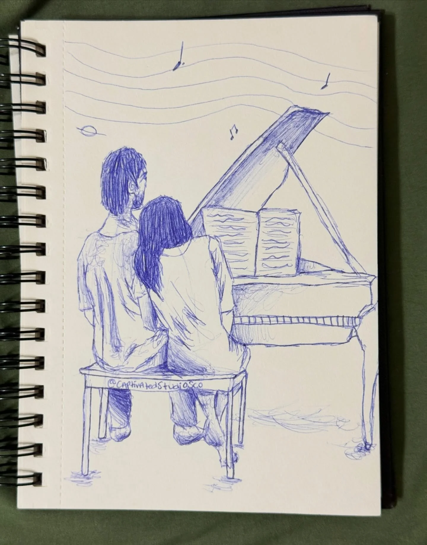 Started sketching this while on the phone with a friend last night ✨ Sometimes it&rsquo;s just the simplicity of creating ~ Found this couple on Pinterest and started drawing. If you&rsquo;d like this art piece to be yours - DM me!
.
.
.
#sketching #