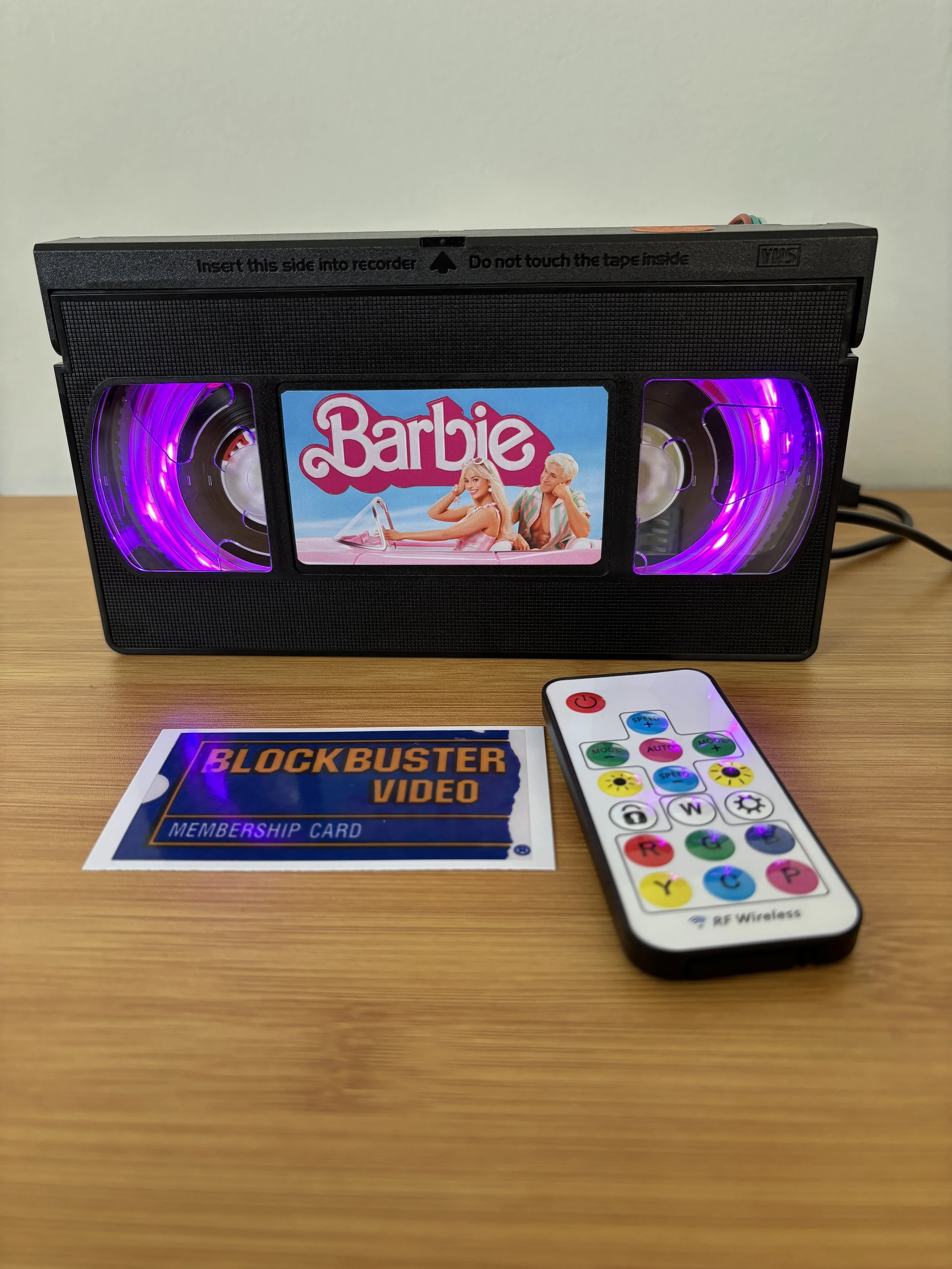 Barbie VHS Lamp with remote (Order to ship)