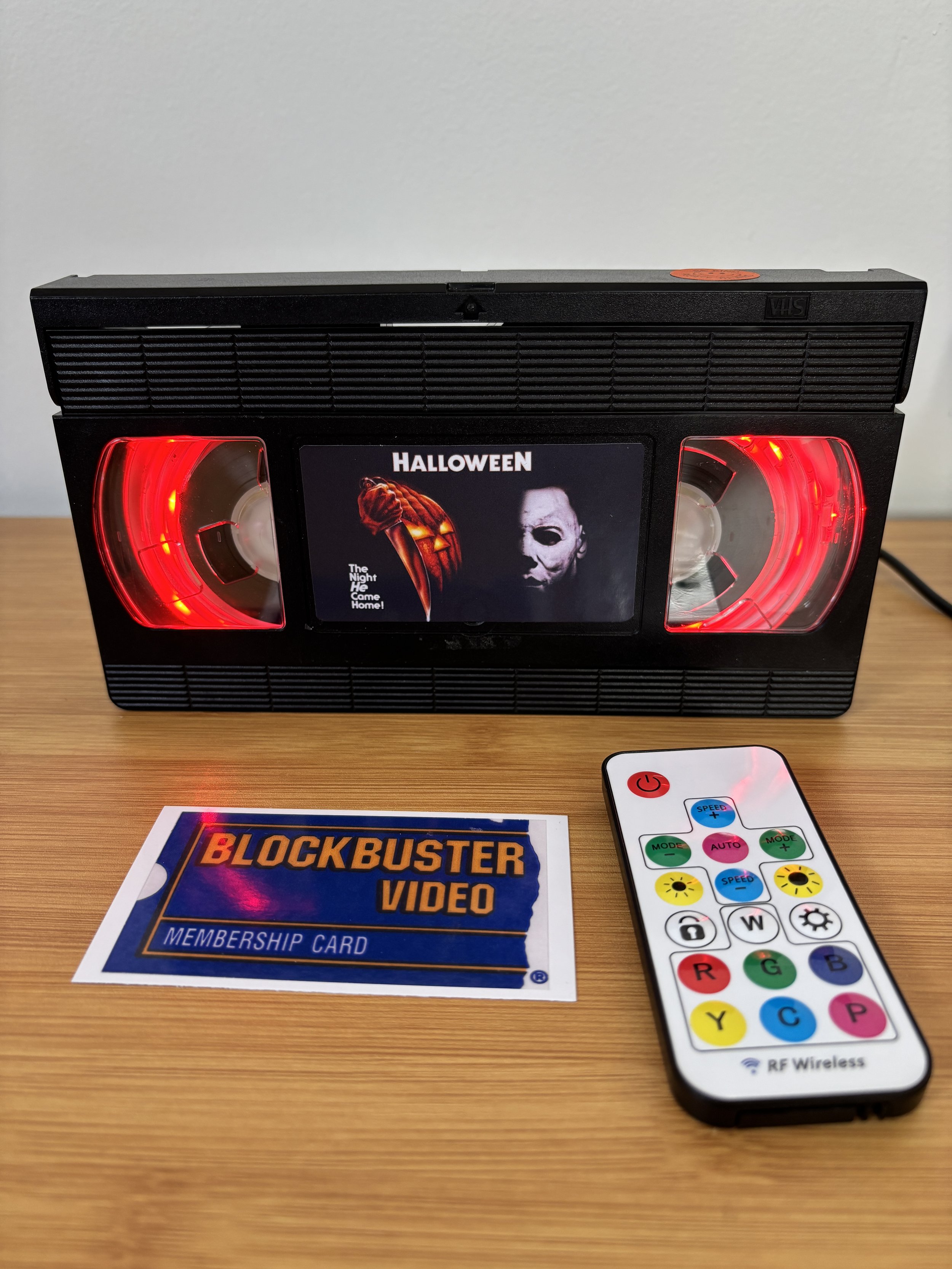 Halloween VHS Lamp with remote (Order to ship)