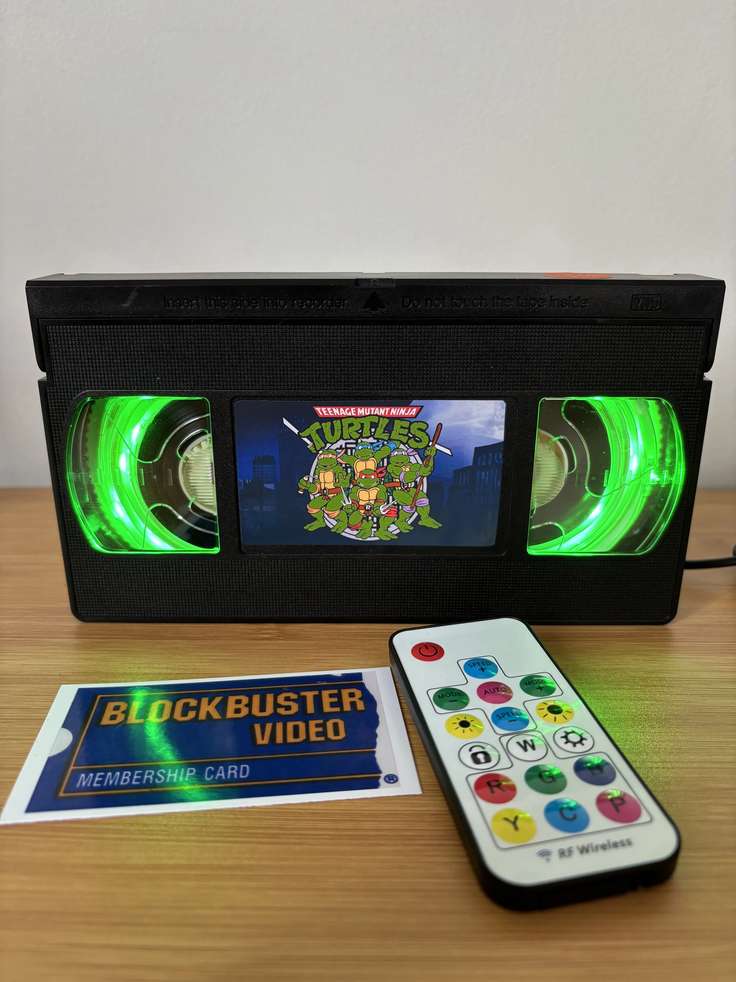 Teenage Mutant Ninja Turtles VHS Lamp with remote (Order to ship)