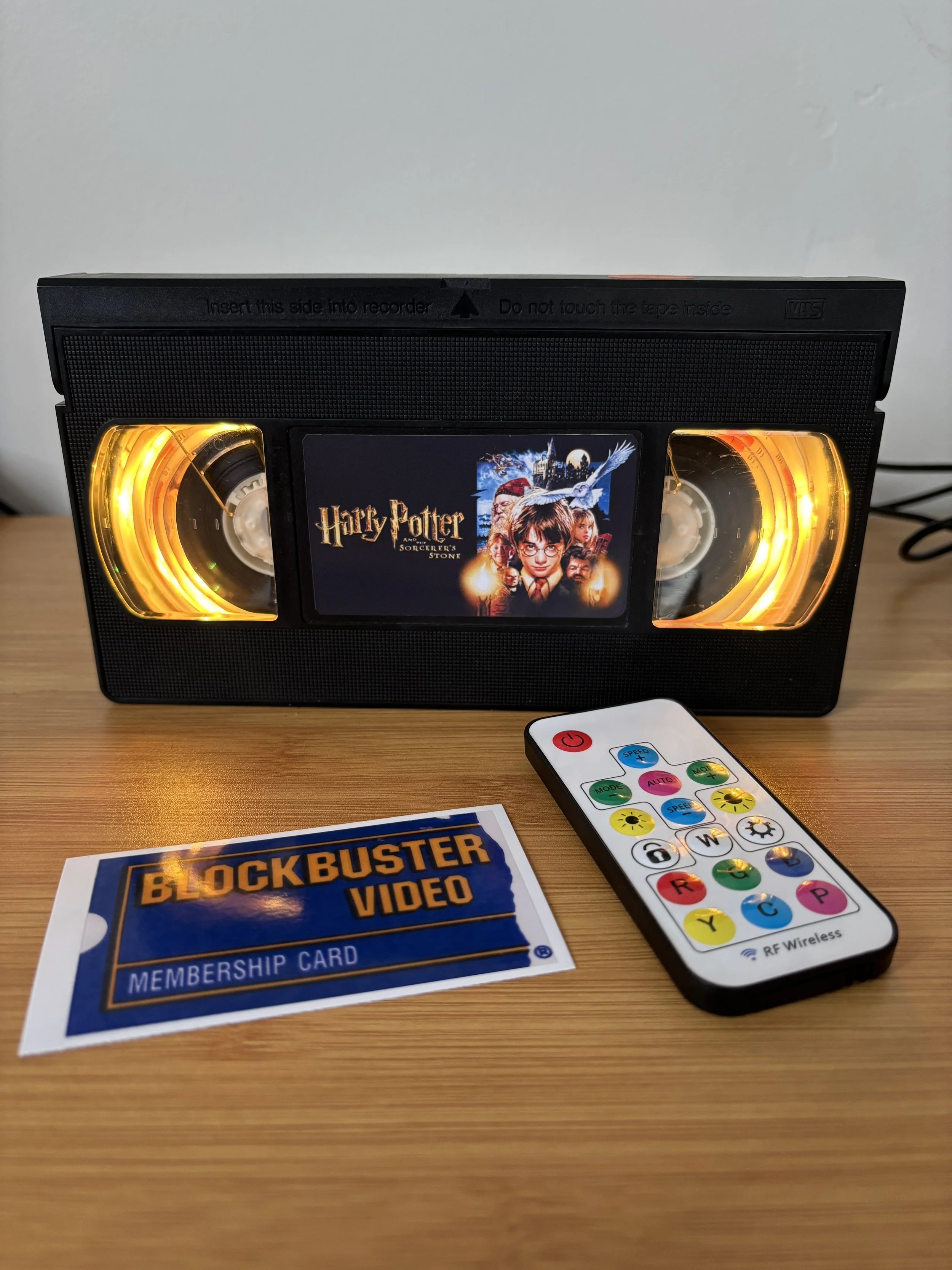 Harry Potter VHS Lamp with remote (Order to ship)