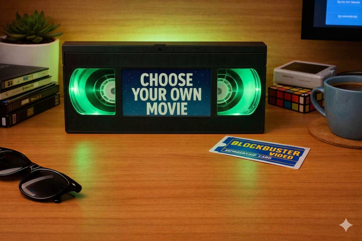 Custom Single-Color VHS Lamp - Choose Your Own Movie (Order to ship)