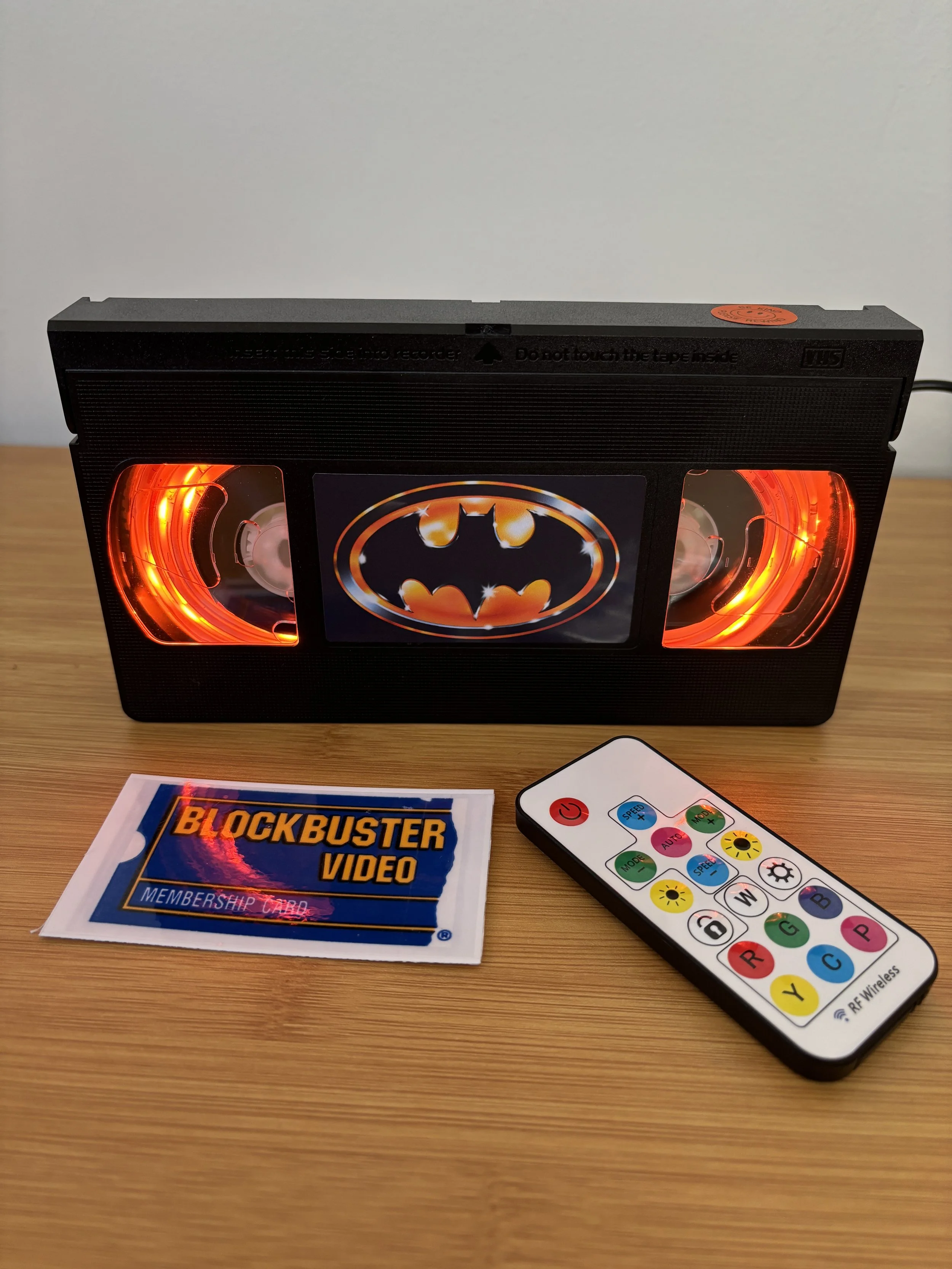 Batman VHS Lamp with remote (Order to ship)