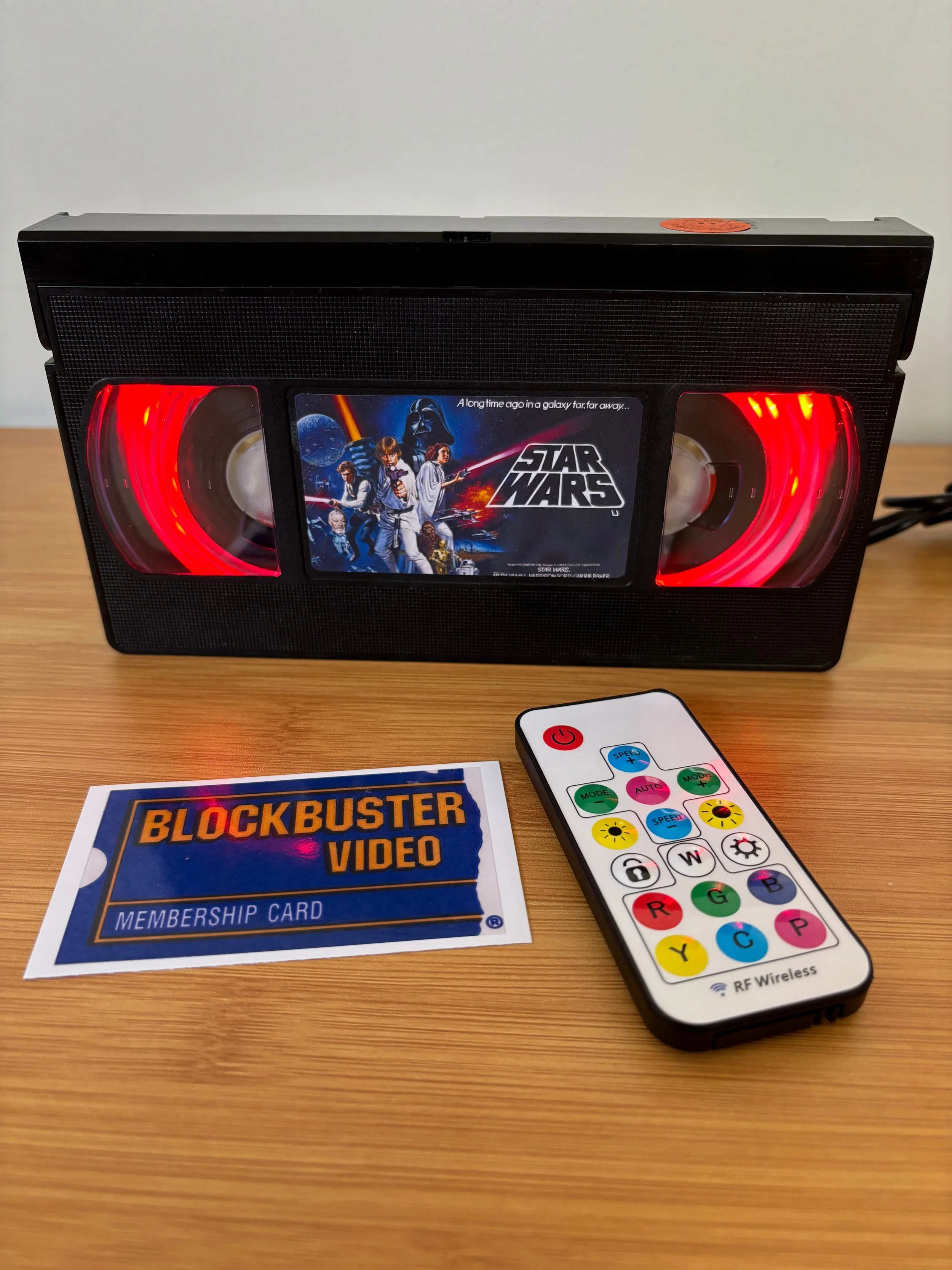 Star Wars VHS Lamp with remote (Order to ship)