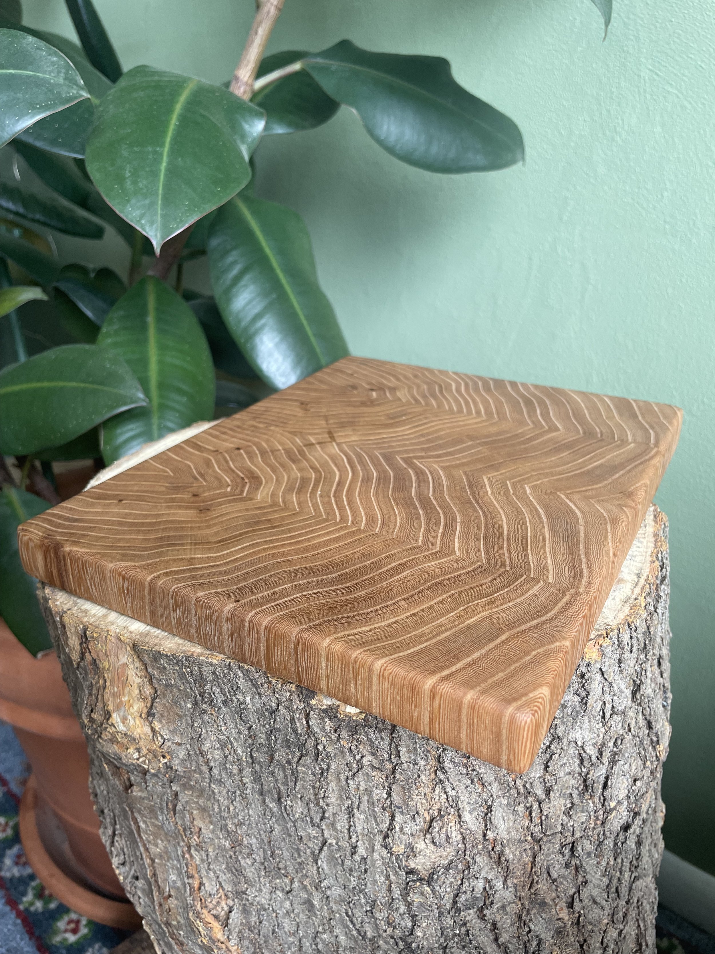 Elm End Grain Cutting Board