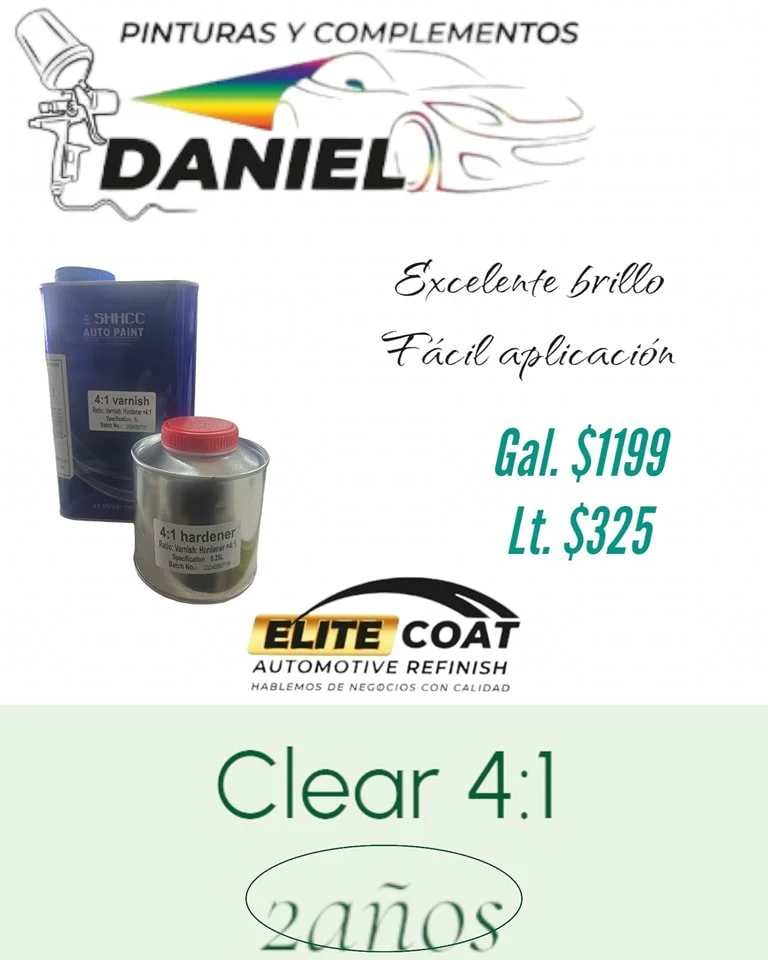 Clear 4:1

Excelente brillo 
F&aacute;cil aplicaci&oacute;n