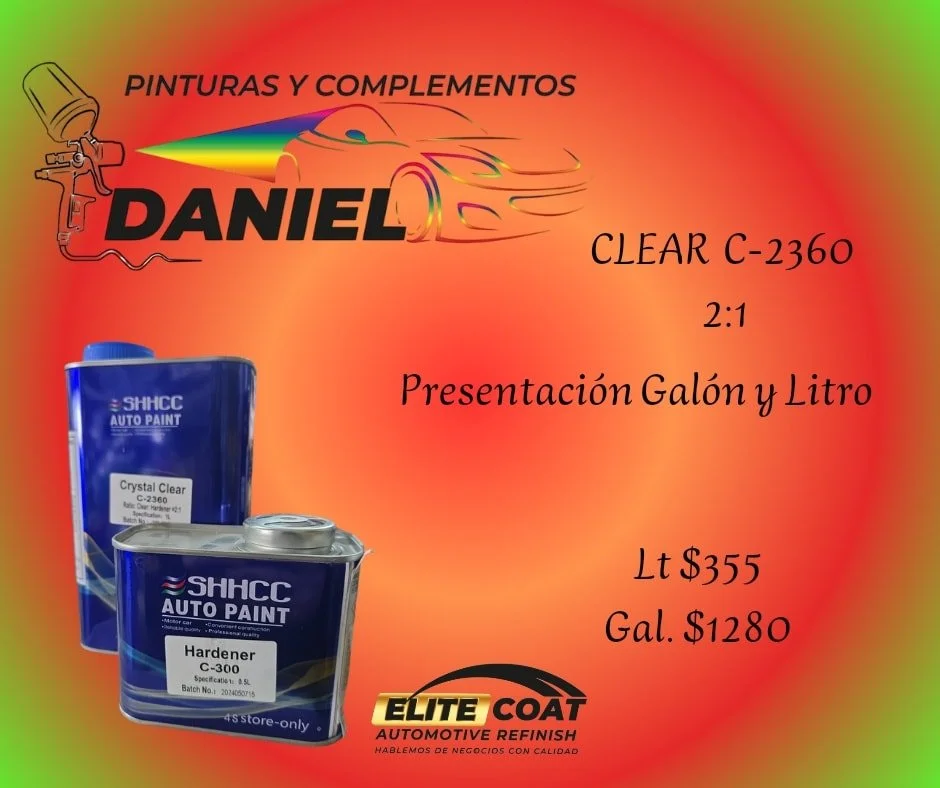 C-2360 Crystal Clear 

Clear 2 a&ntilde;os 2:1 

Excelente brillo 
F&aacute;cil pulido