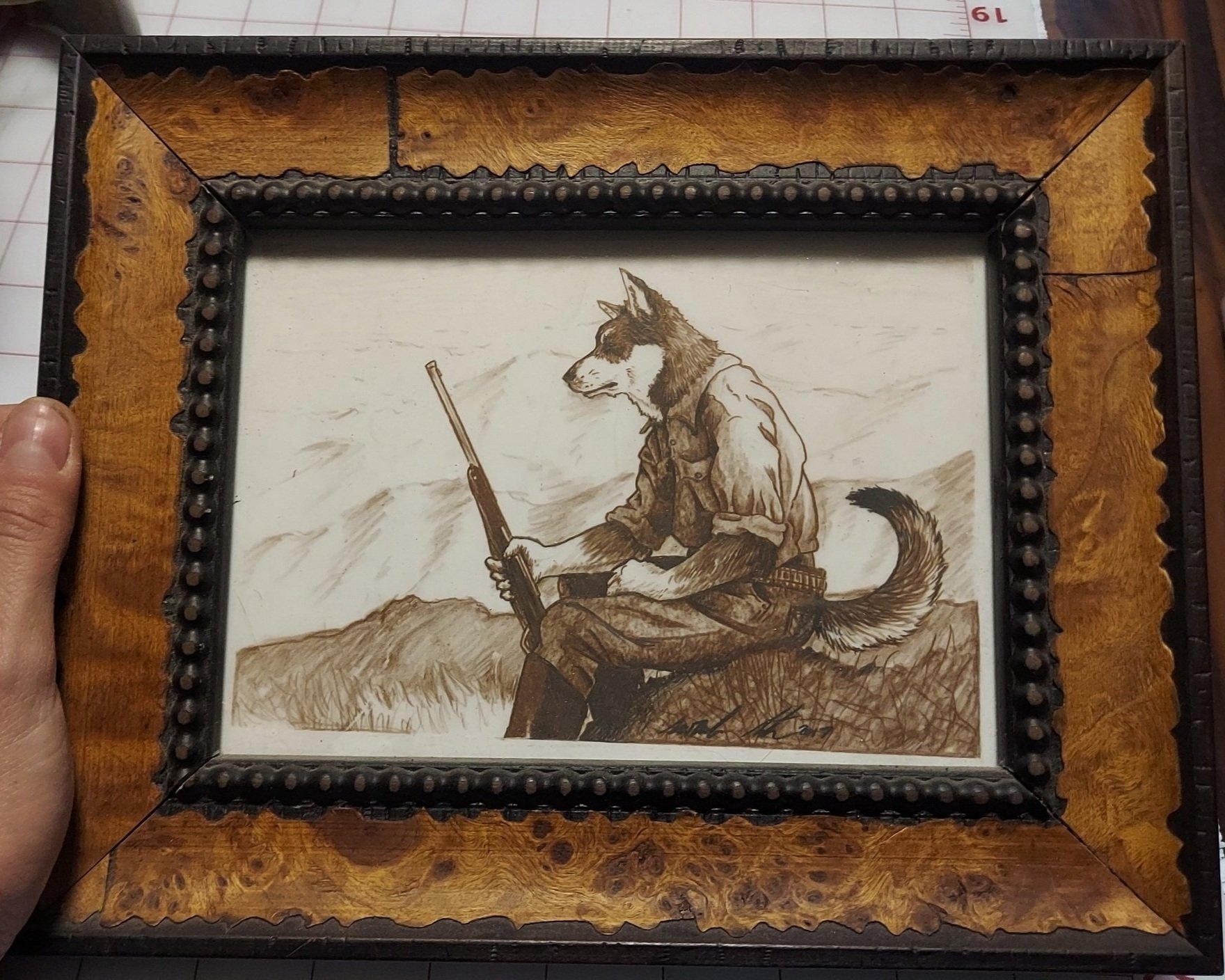 Indiana as Roy Chapman Andrews (colored pencil 2017)